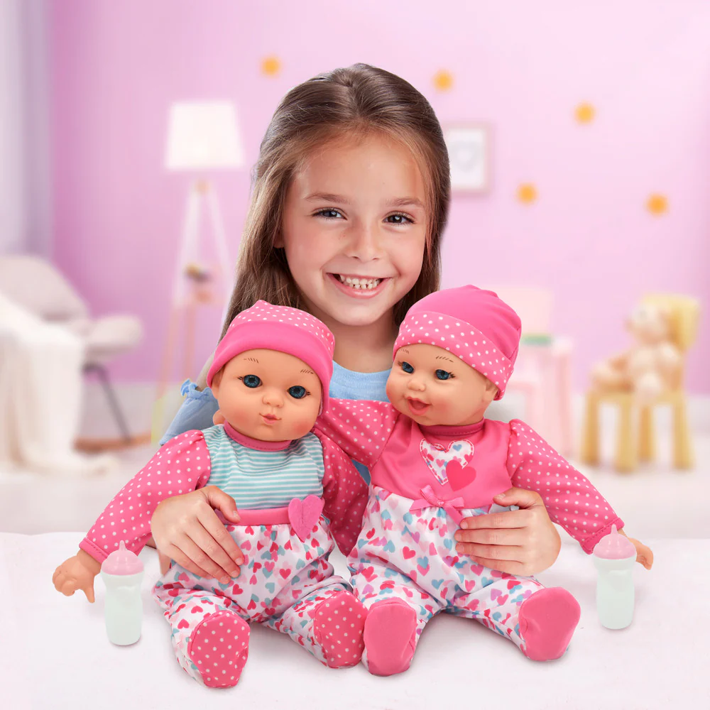 Little Darlings 12 Inch - Talking Twins with Heart-Themed Outfits - Image 5