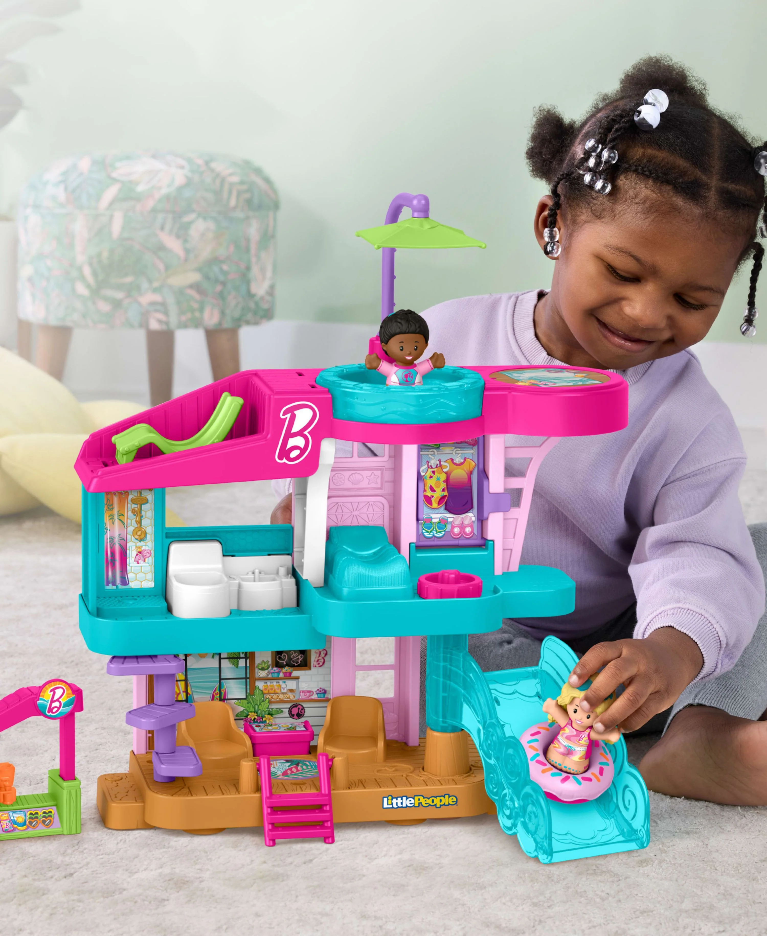 Fisher-Price Little People Barbie Beach House Playset - Image 2