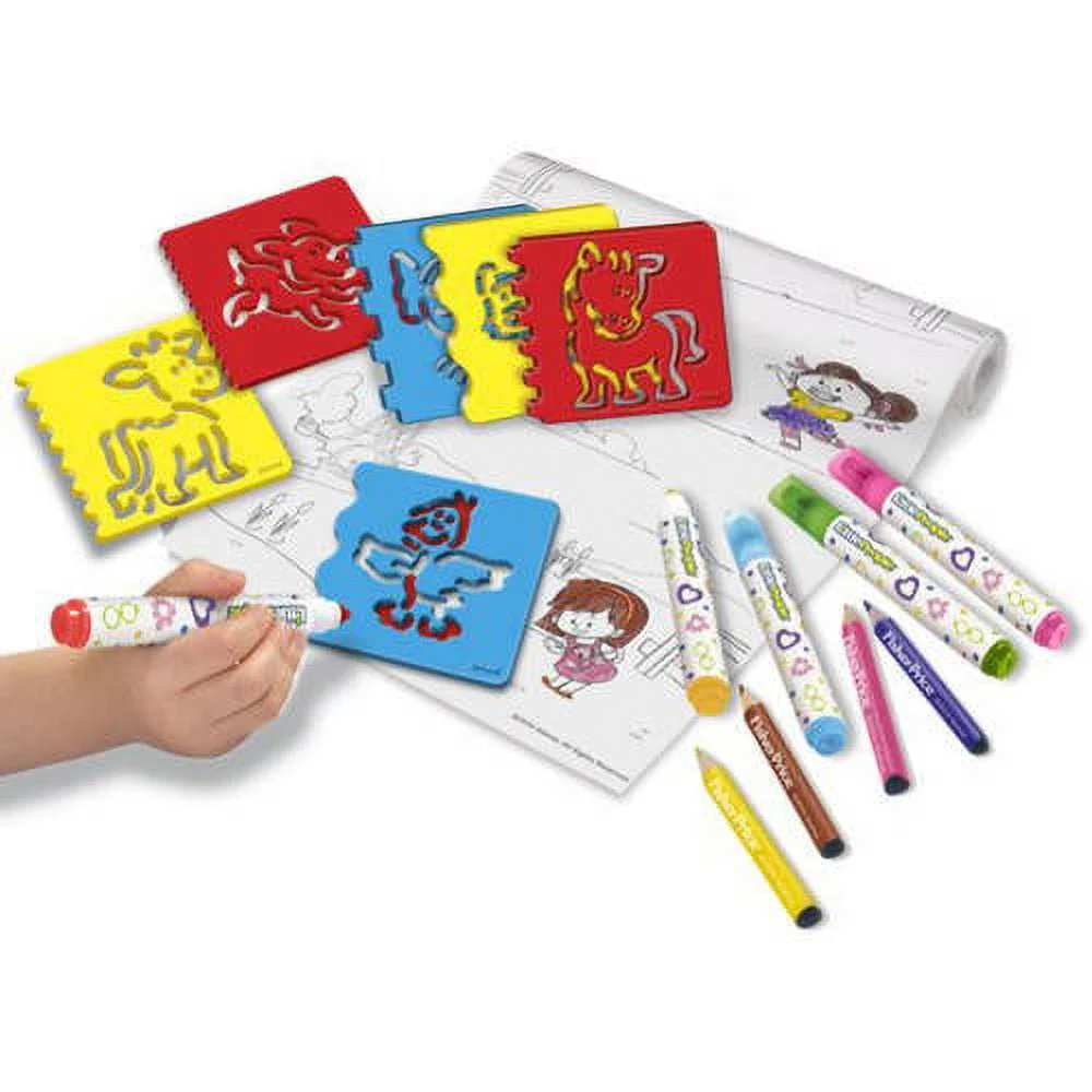 Little People Discovery Stencil Sets - Colorful Animal Sketch Kit - Image 2