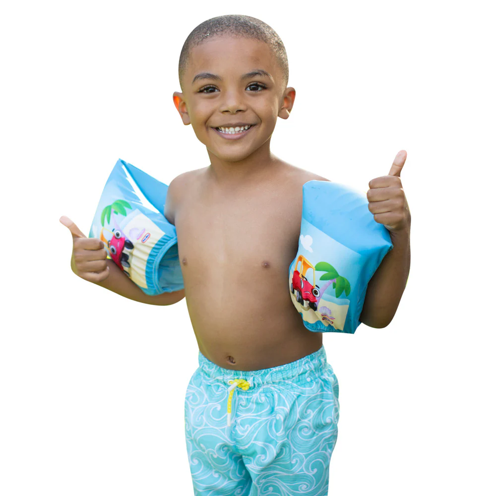 Little Tikes Beach Blue Fabric Arm Floaties - Cozy Coupe Design - Image 2