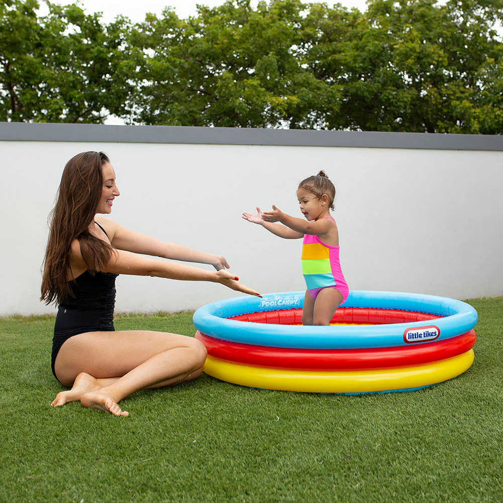 Little Tikes Kiddie Pool - 48 inch Round 3-Ring Splash Pool - Image 2