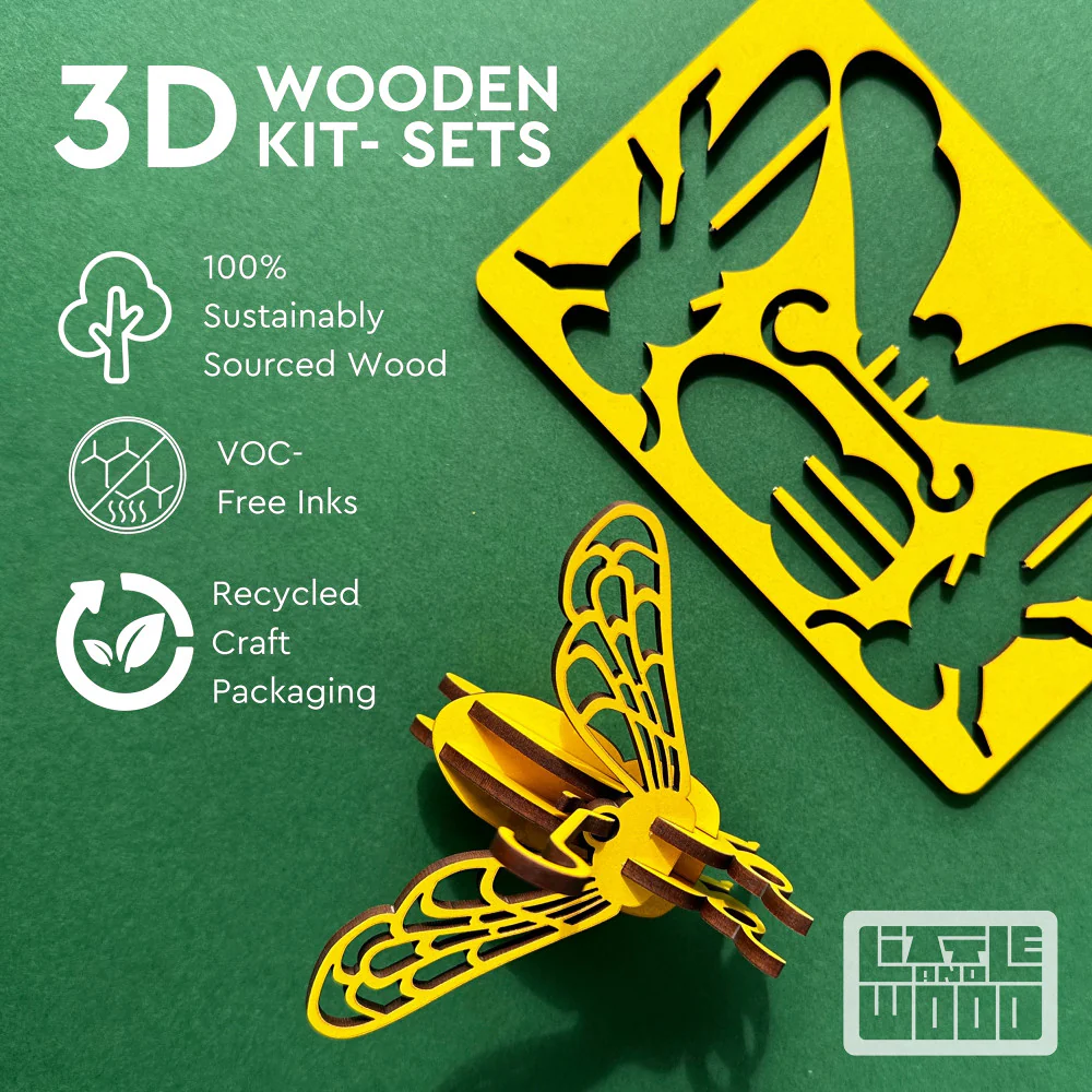 Little & Wood: Woodlet 3D New York City Wooden Model Kit, Medium - Image 5