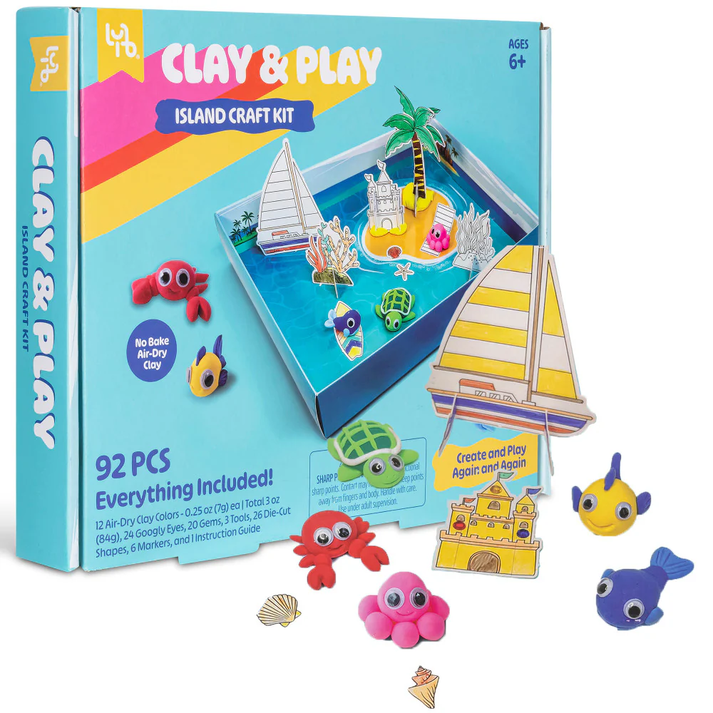 Little Yellow Bicycle Clay & Play Island Adventure Craft Kit - 92pcs - Image 4