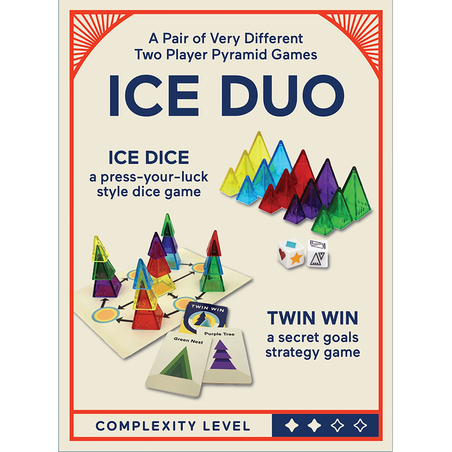 Looney Labs Ice Duo Pyramid Press-your-luck and Strategy Games - Image 2