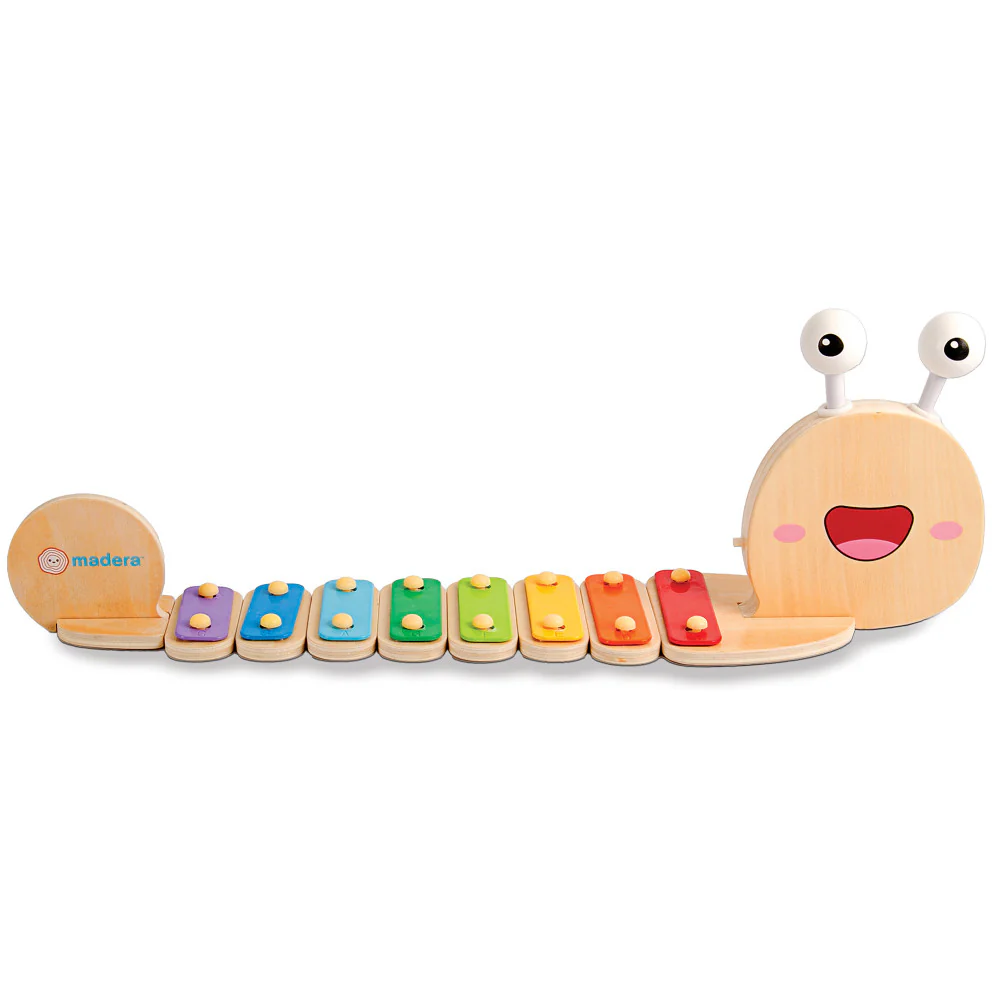 Madera Wood Snailyphone Multicolor Snail-Designed 8-Key Xylophone, for Kids Ages 3+ - Image 3
