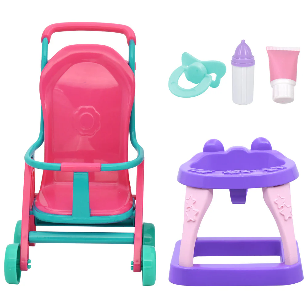 Magic Nursery 8" Stroll N Scoot Set - Hearts & Colors Playset for Toddlers - Image 2