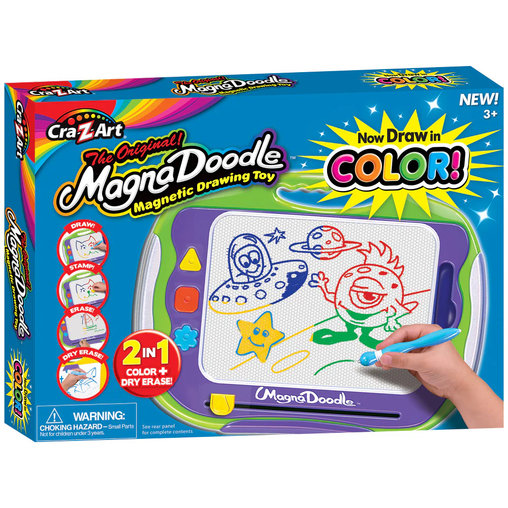 Cra-Z-Art MagnaDoodle Color Deluxe - Magnetic Drawing Toy with Color & Erase Functionality
