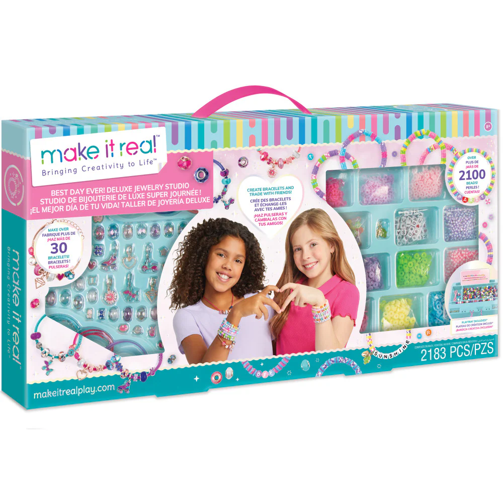 Make It Real Best Day Ever! Deluxe Jewelry Studio 2183pcs DIY Craft Kit