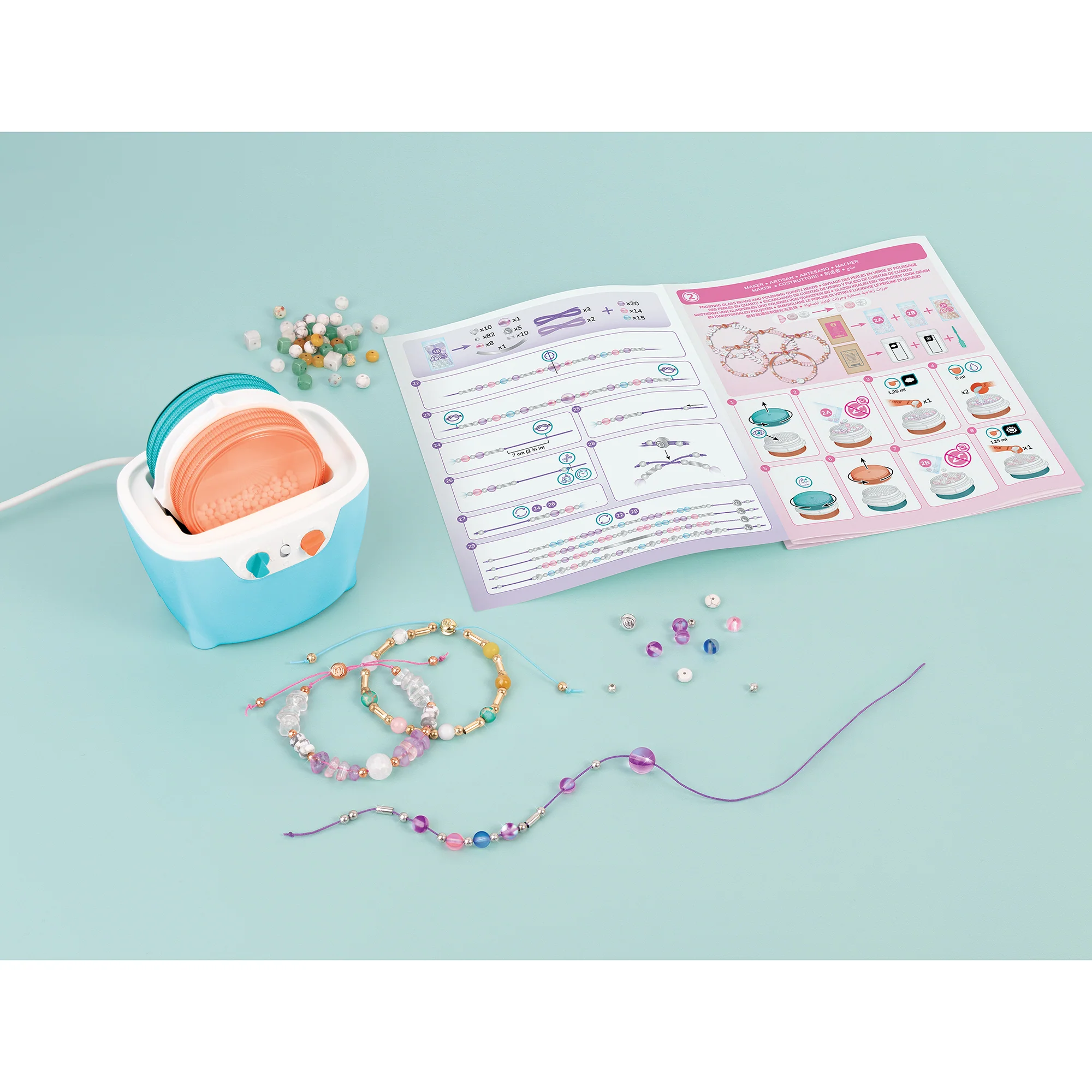 Make It Real Polish & Shine Bead Tumbler - 327pc Jewelry Craft Kit - USB Powered - Image 5