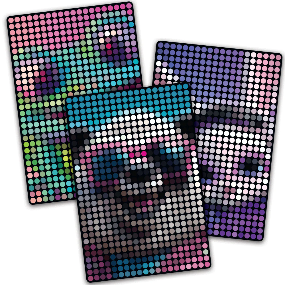 Make It Real Stamp to Reveal Dot Art Kit - DJ Bunny, Frog Princess, Chillin Panda - Image 4