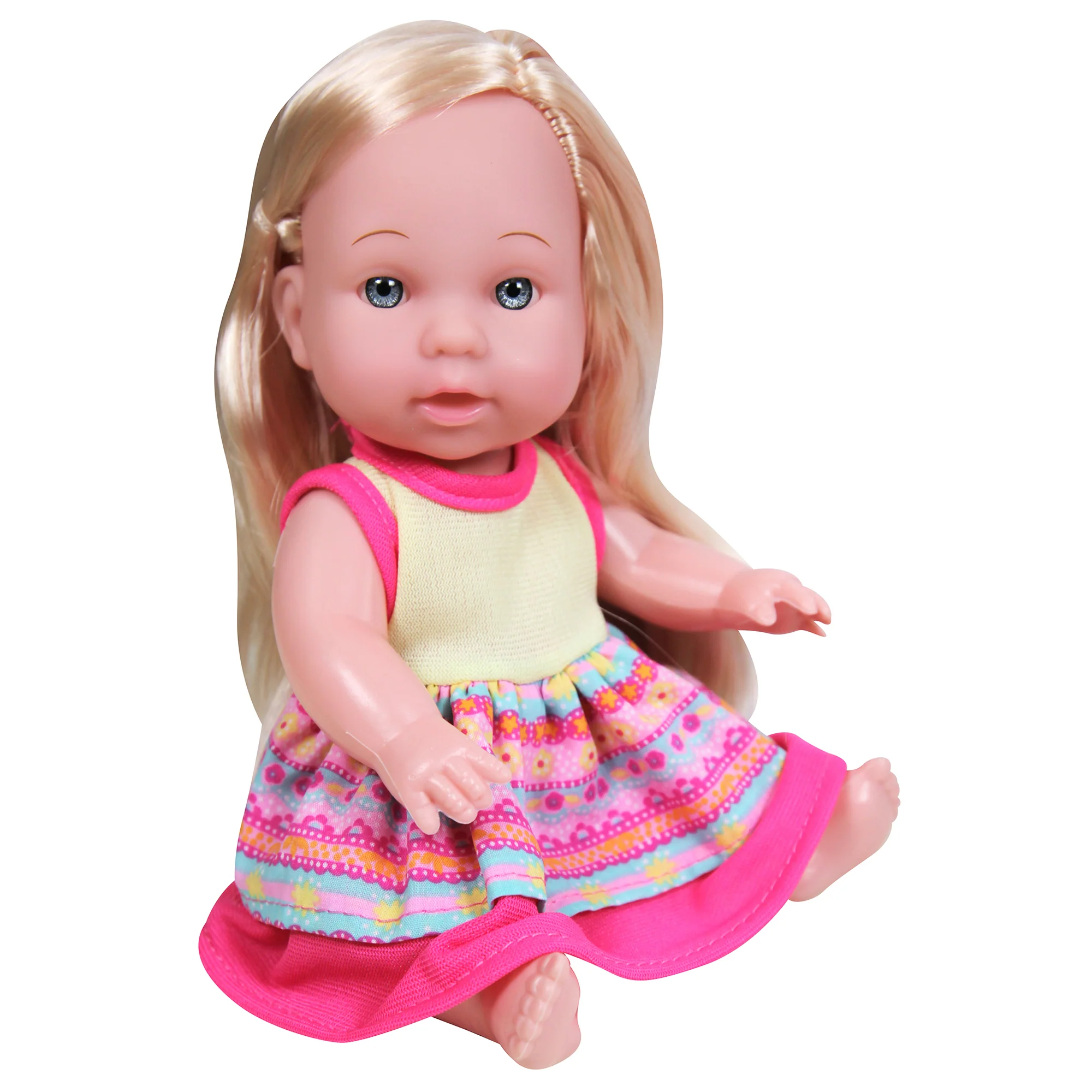 Charming Playtime Makeup Table Set with 8" Toddler Doll, Pink - Image 4