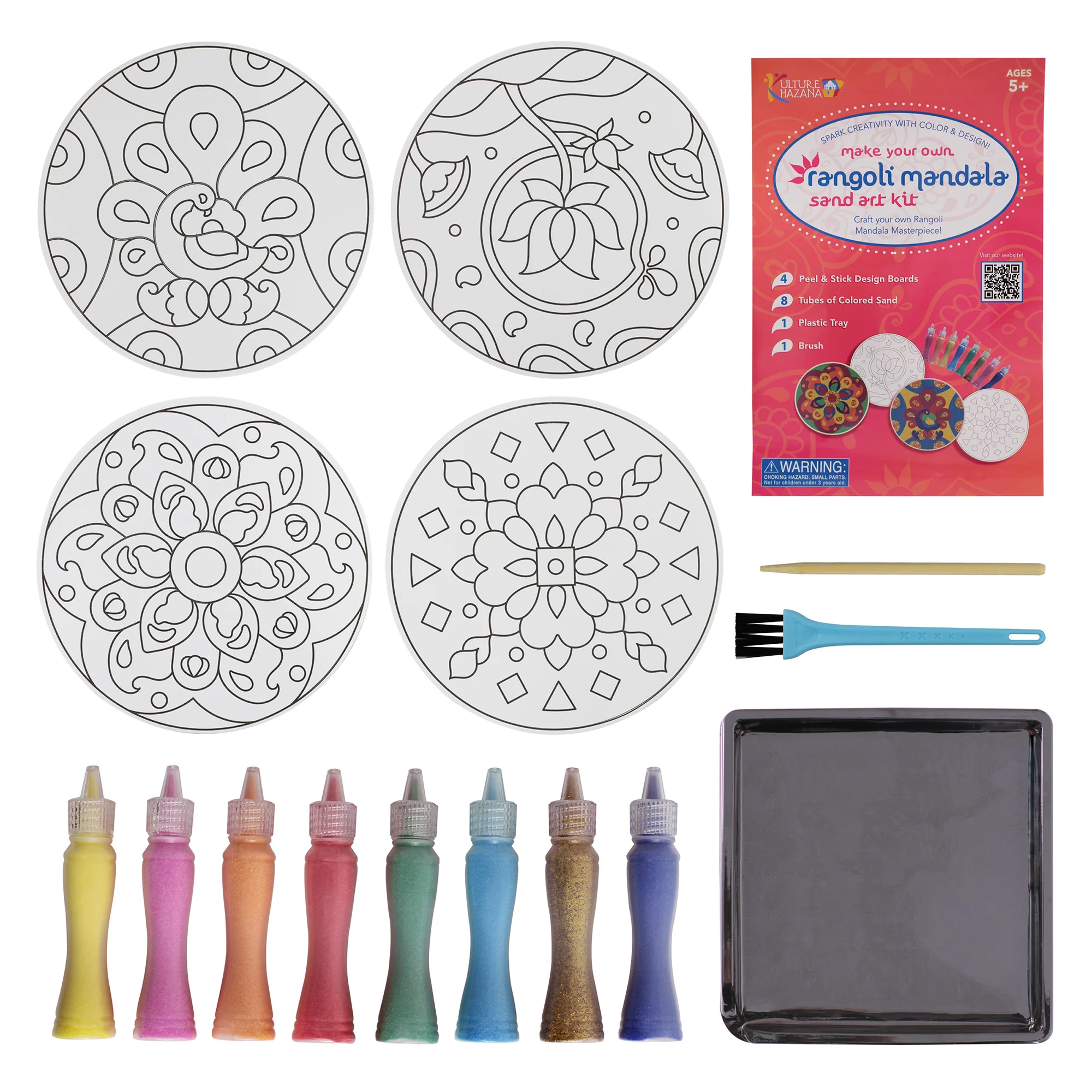 Kulture Khazana Make Your Own Rangoli Mandala Sand Art Kit - Image 2