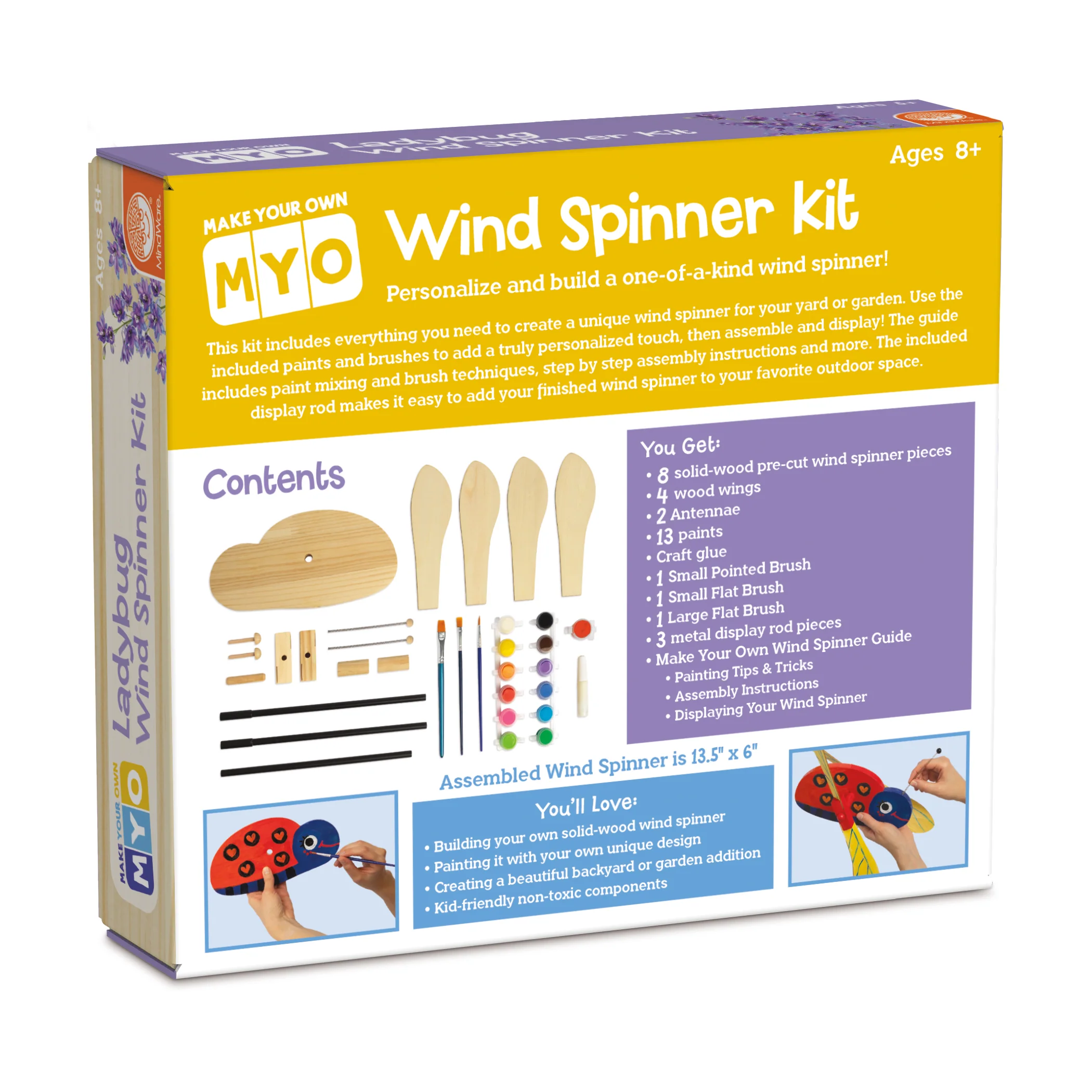 DIY Ladybug Wind Spinner Craft Kit - Create & Paint Your Garden Ornament - Image 3