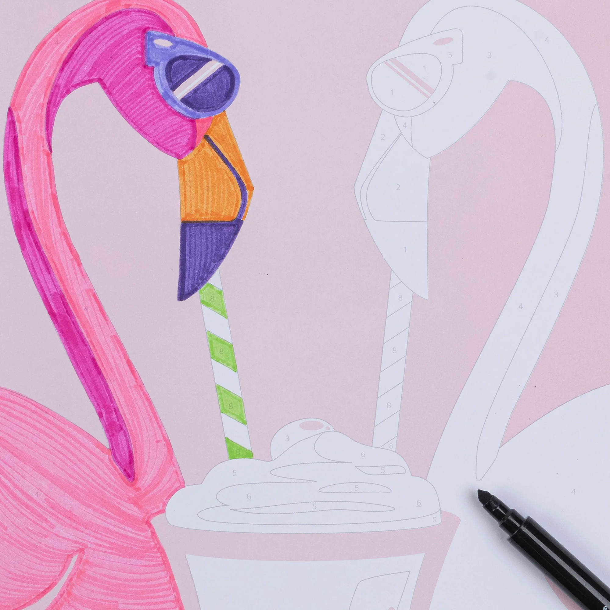 Vivid By Brea Reese Queen Of Hearts Color By Number Marker Pad With 12 Pages - Image 4
