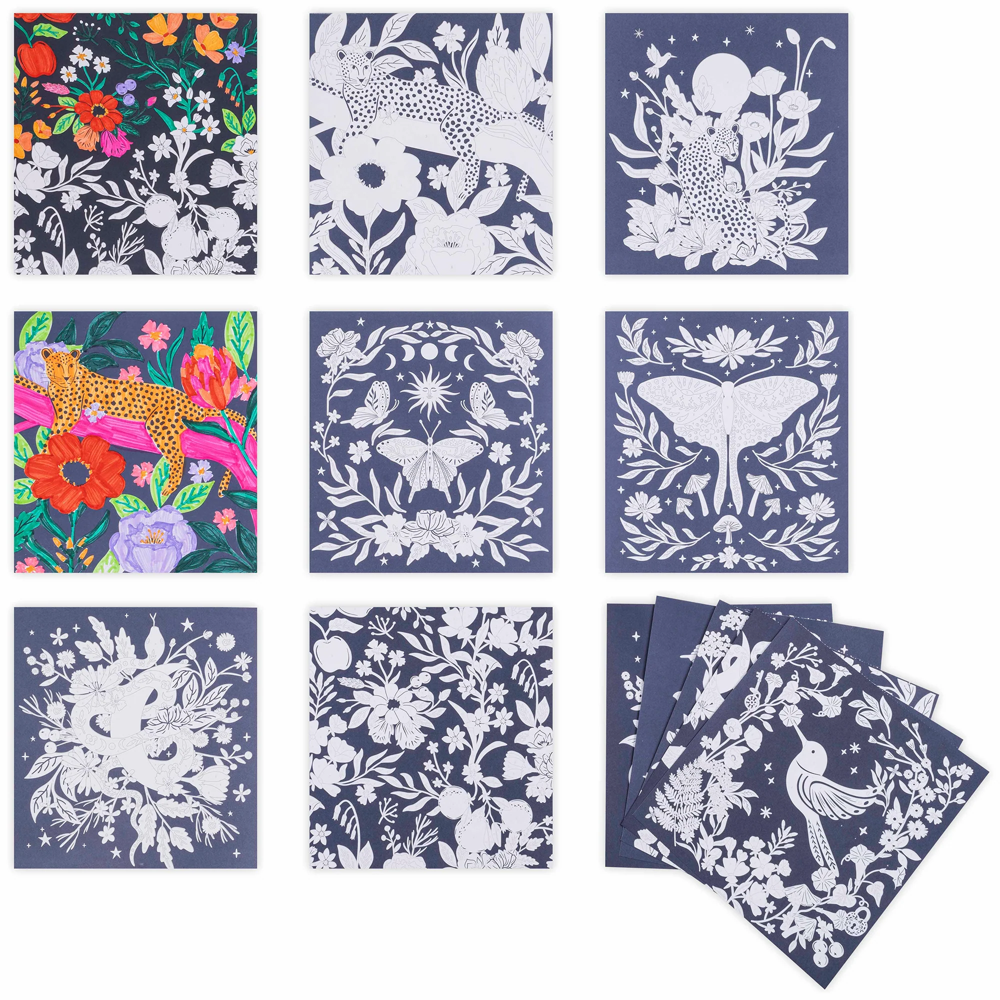 Whimsical Botanicals Color By Number Marker Pad - Image 3