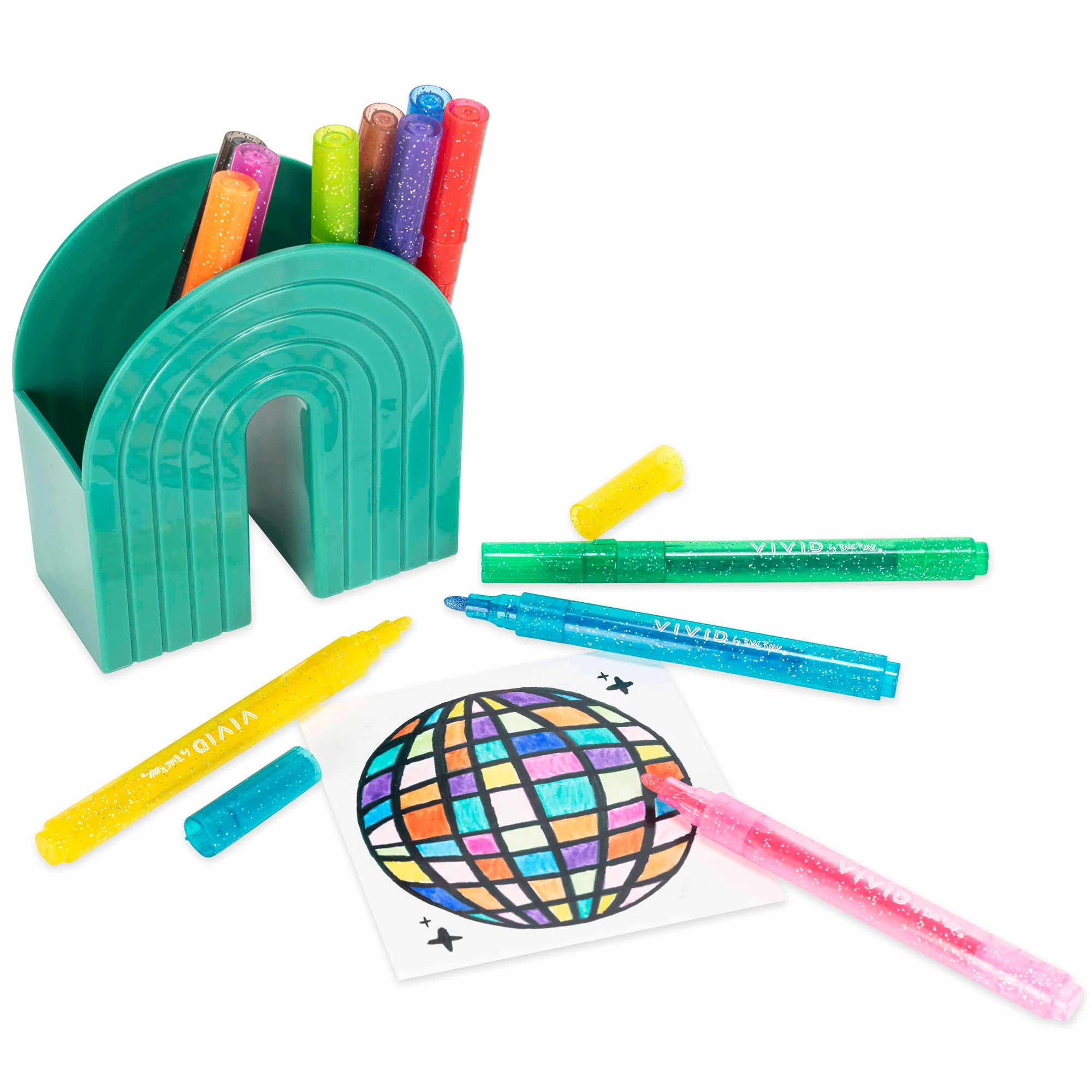 Glitter Markers 12-Count Drawing And Craft Set - Image 3