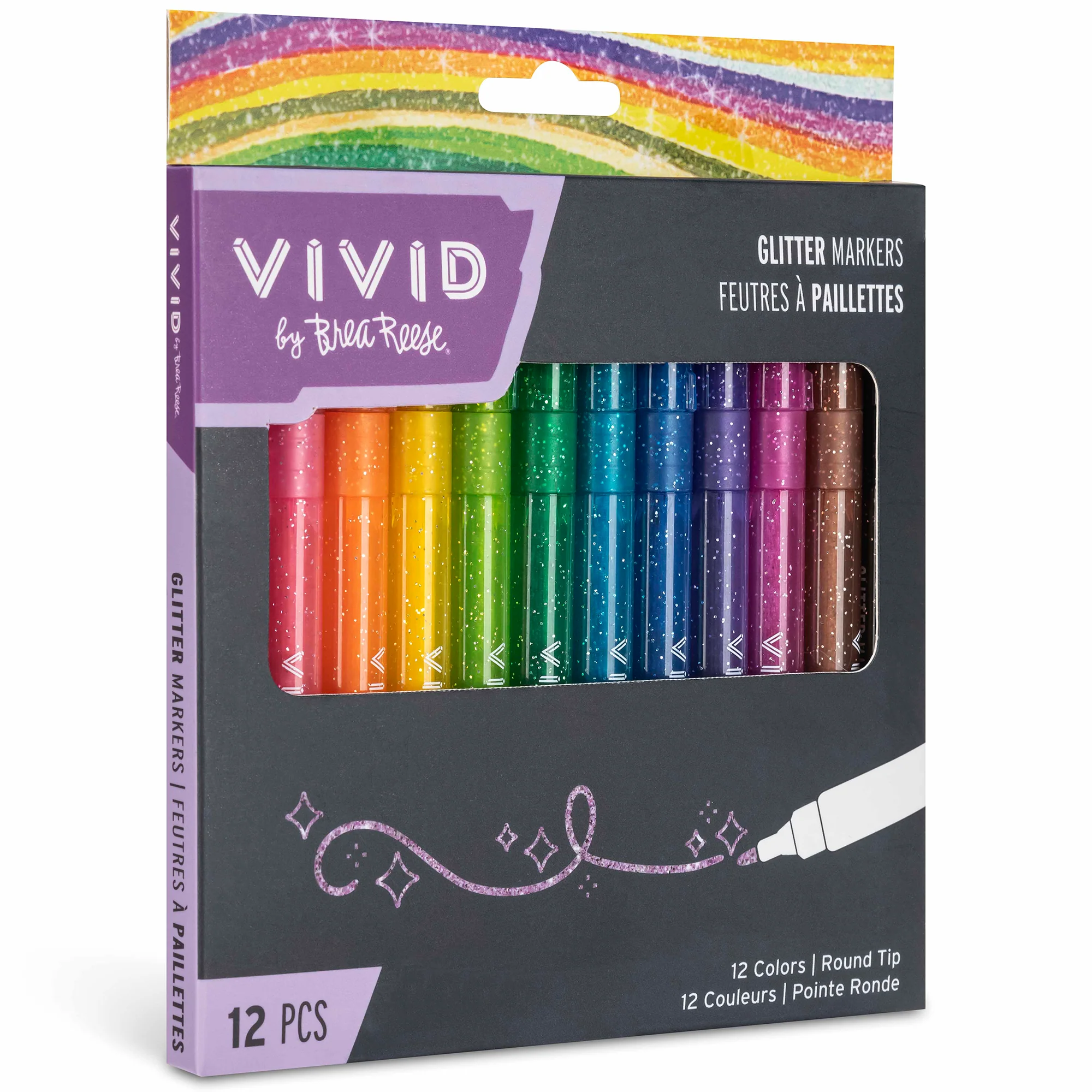 Glitter Markers 12-Count Drawing And Craft Set - Image 5