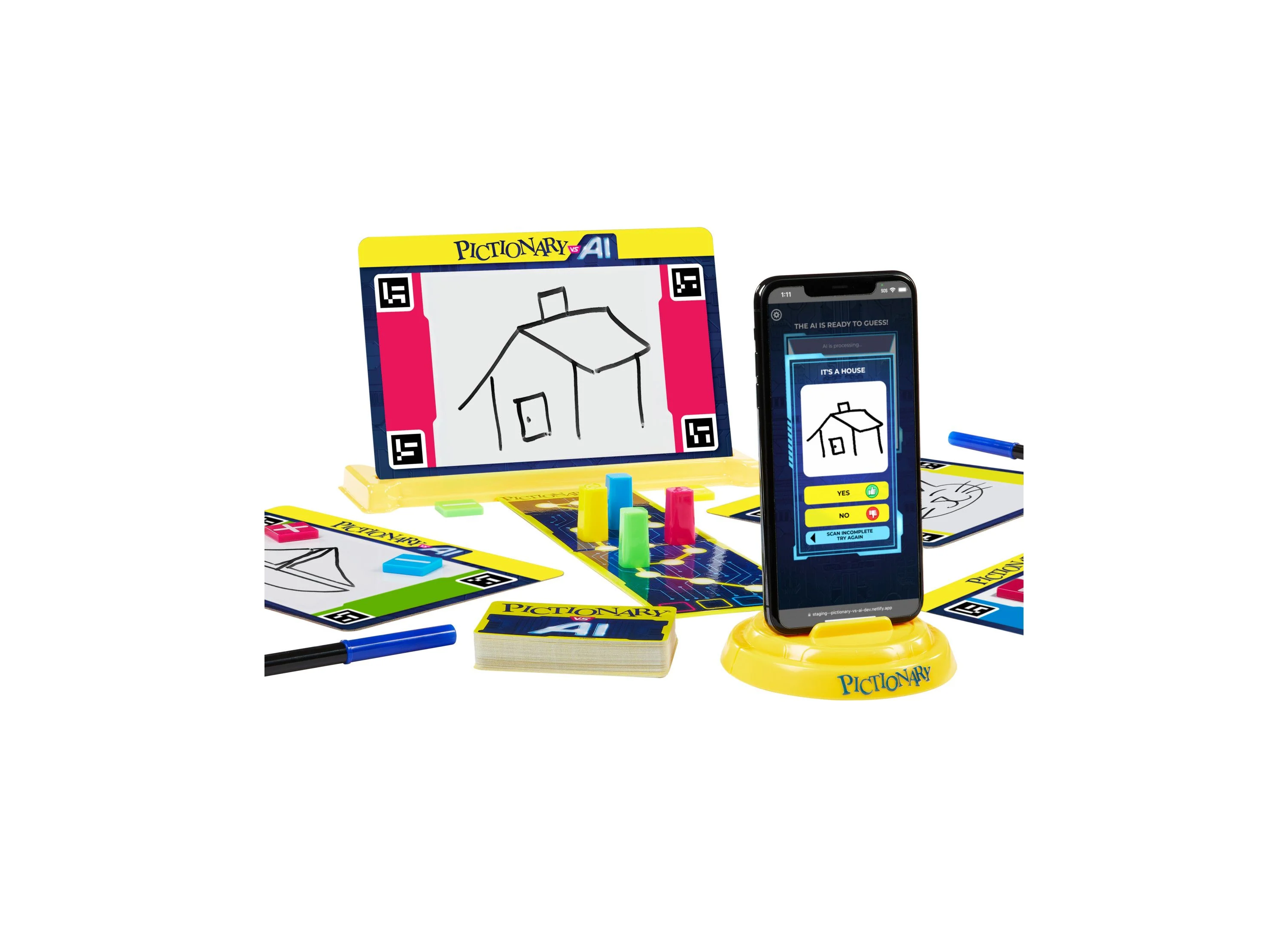 Pictionary Vs AI Board Game by Mattel - Interactive Family Drawing Game - Image 4