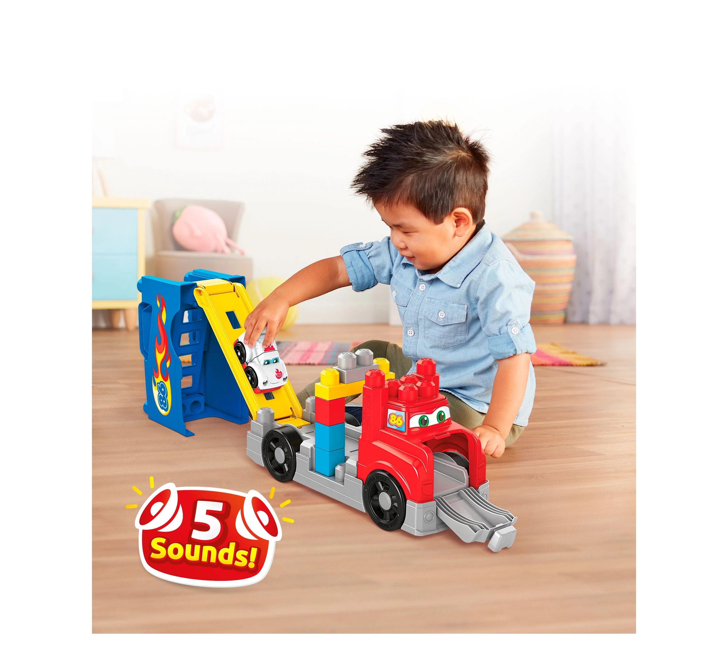 Mega Bloks Build & Race Rig with Sound Effects and Storage - Image 5