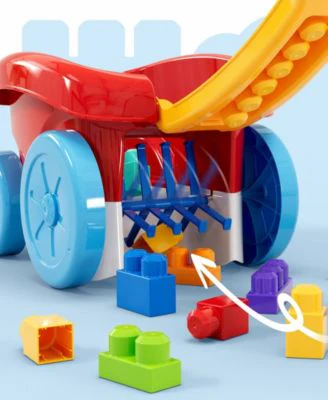 Mega Bloks First Builders 21-Piece Block Scooping Wagon - Red - Image 3