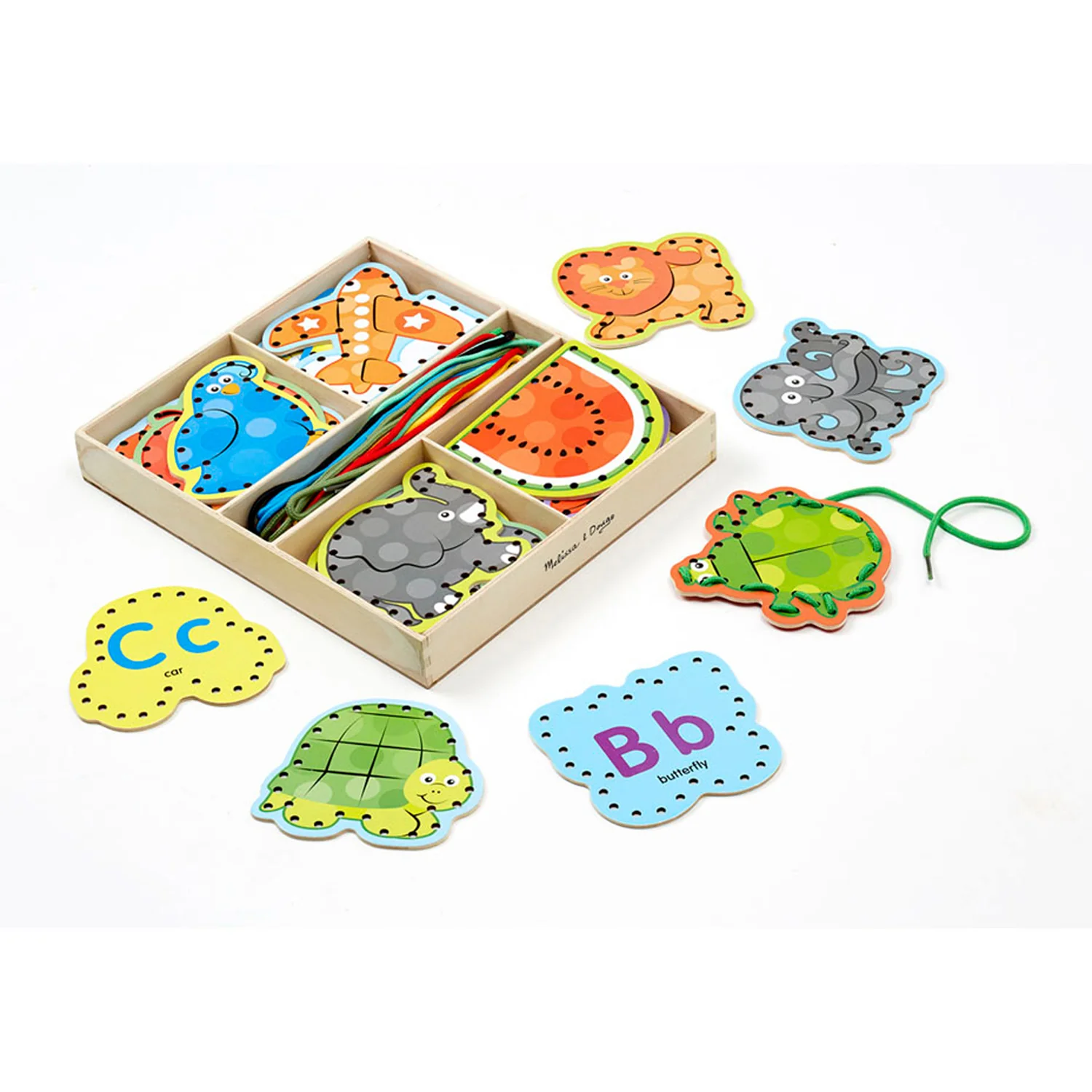 Melissa & Doug Alphabet Lacing Cards - Educational Learning Toy - Image 2