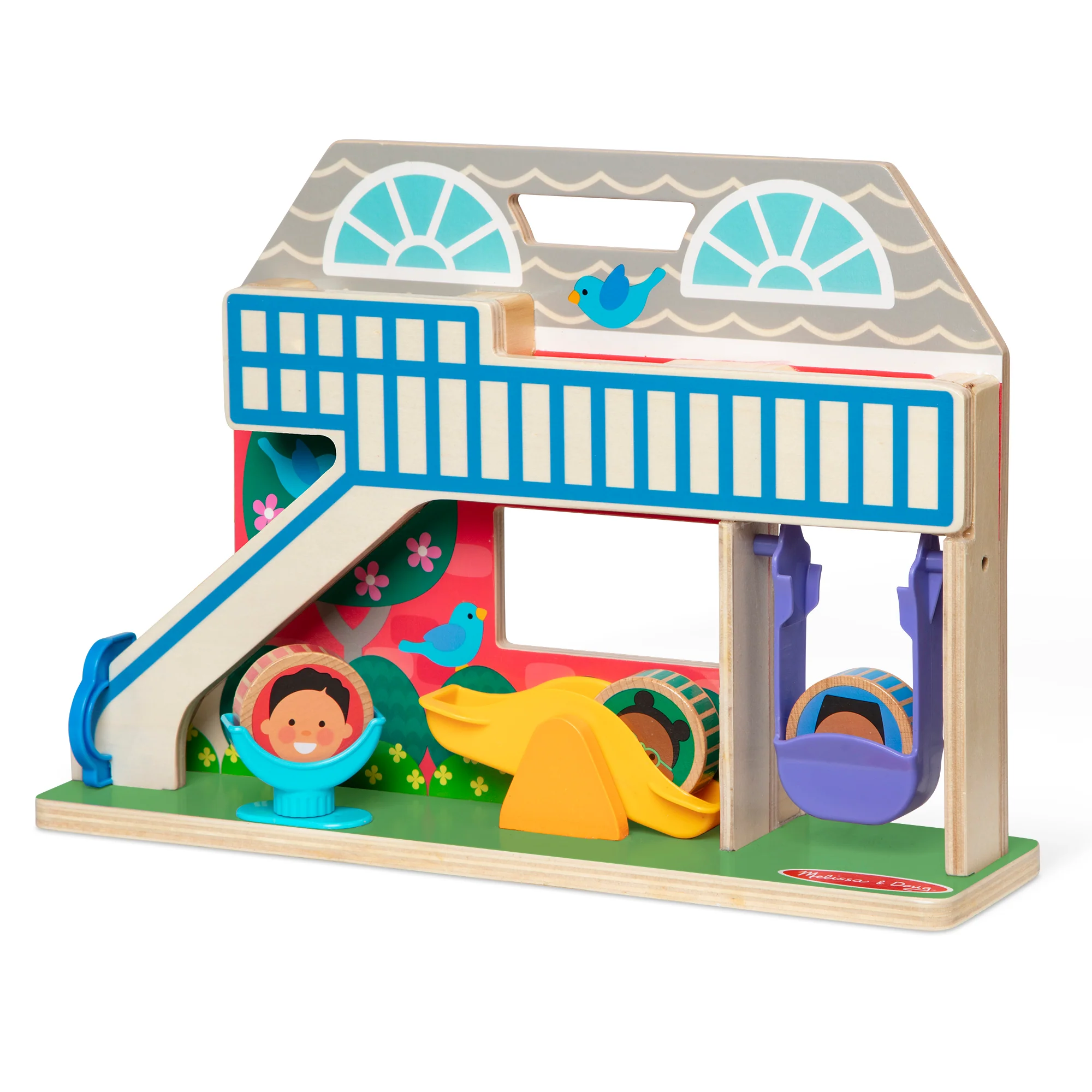 Melissa & Doug GO TOTs Schoolyard Tumble ‚Äì Interactive Wooden Play Set - Image 2