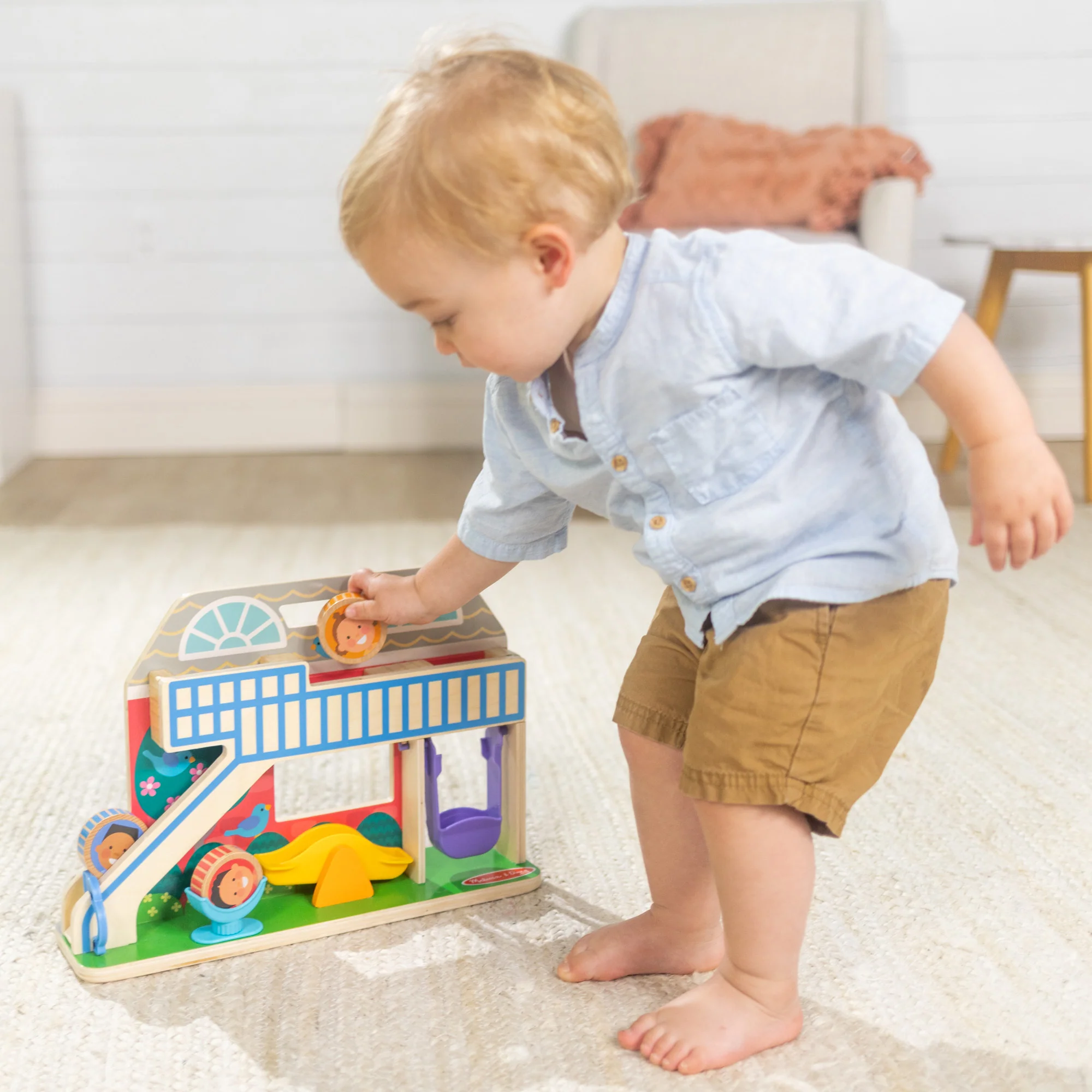 Melissa & Doug GO TOTs Schoolyard Tumble ‚Äì Interactive Wooden Play Set - Image 4