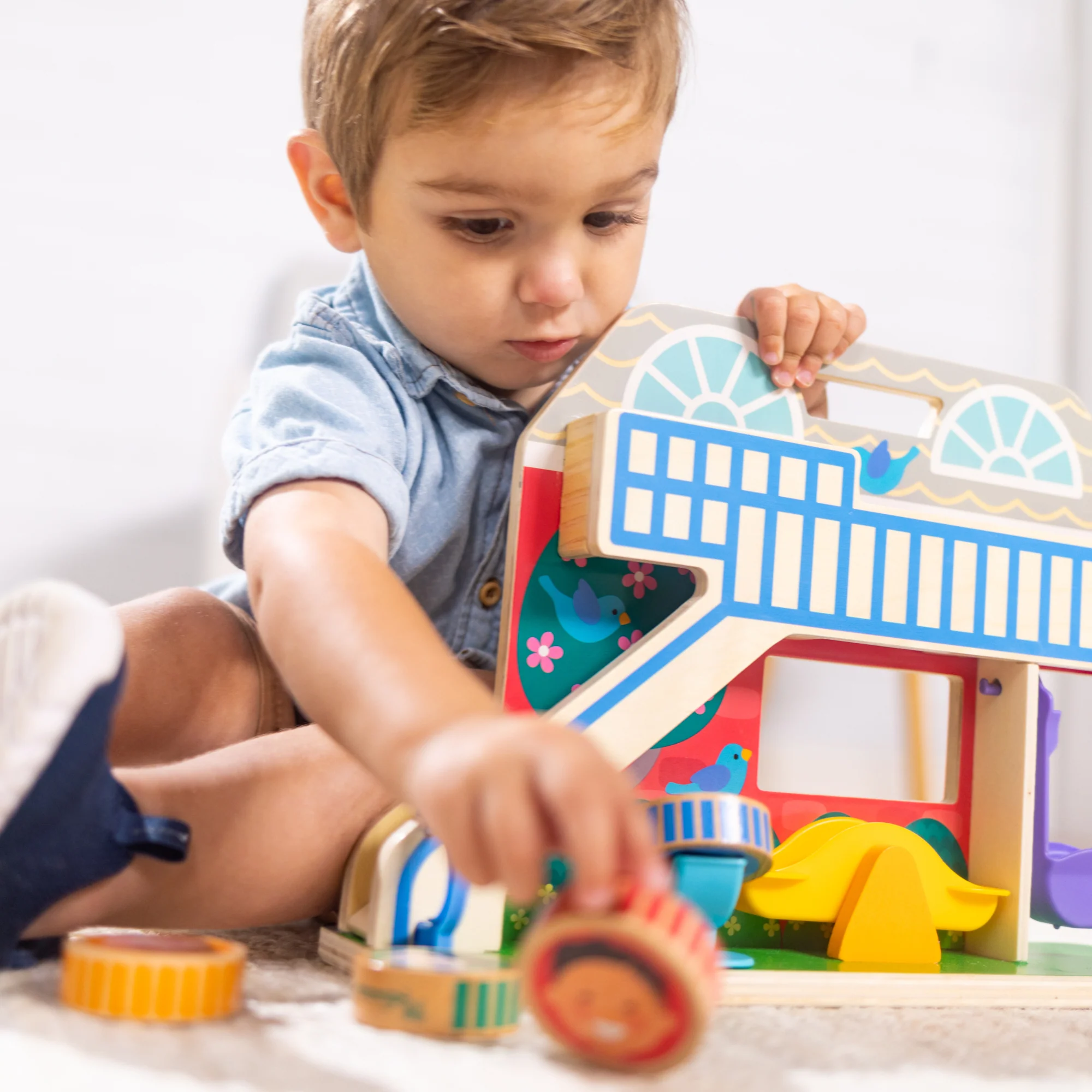 Melissa & Doug GO TOTs Schoolyard Tumble ‚Äì Interactive Wooden Play Set - Image 5
