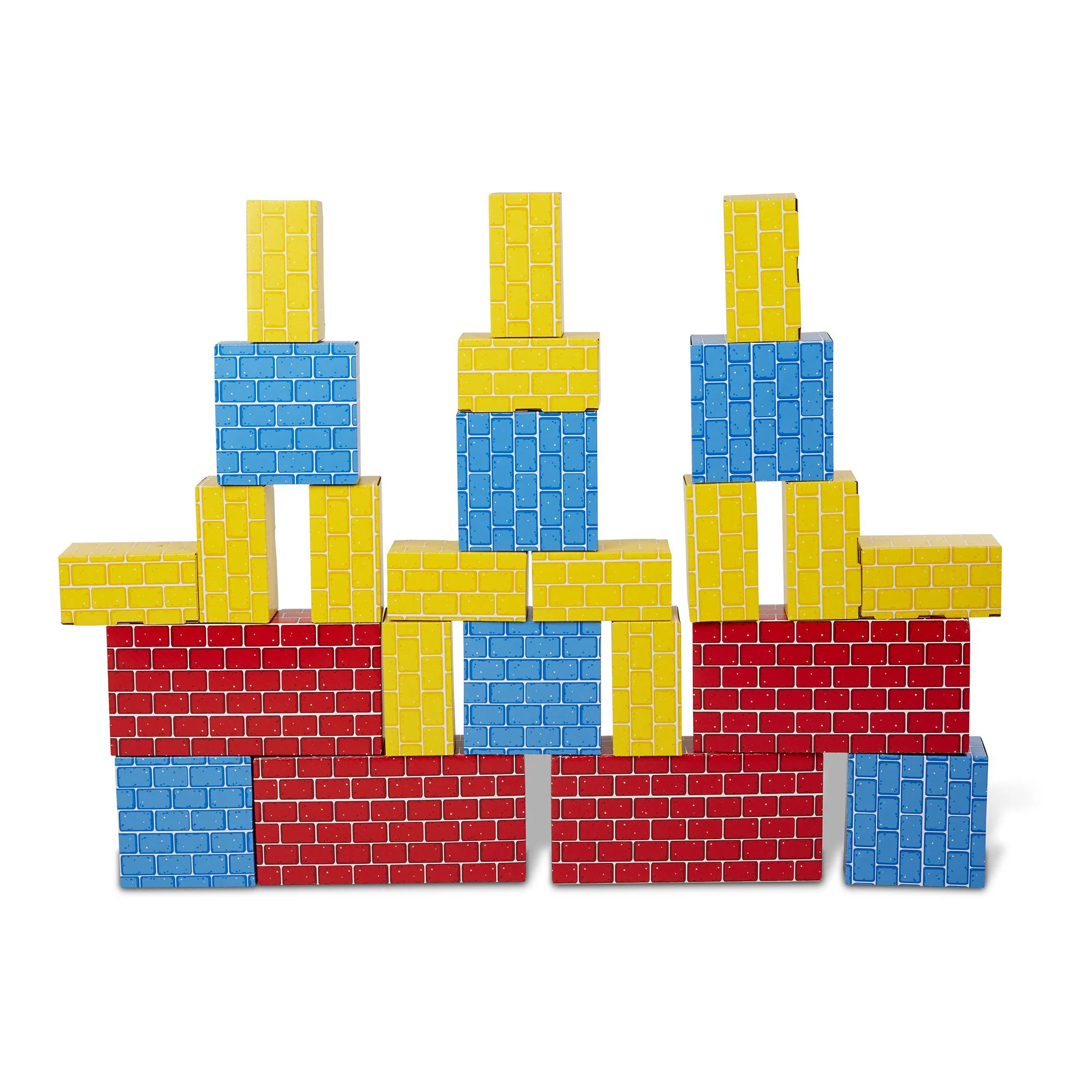 Melissa & Doug Jumbo Cardboard Building Blocks, 24-Piece Colorful Set - Image 2