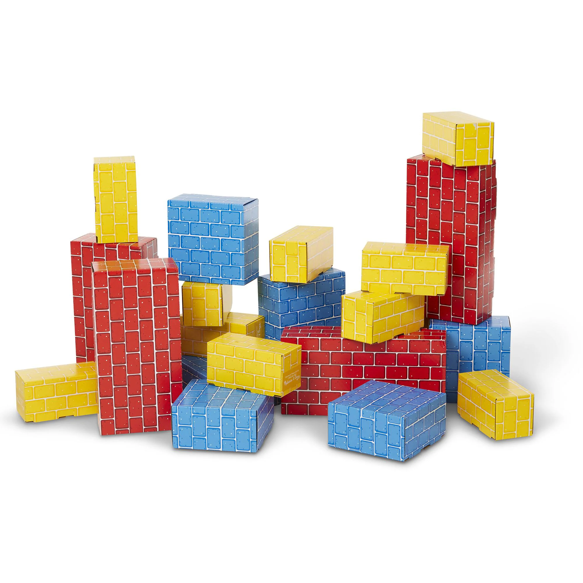 Melissa & Doug Jumbo Cardboard Building Blocks, 24-Piece Colorful Set - Image 3