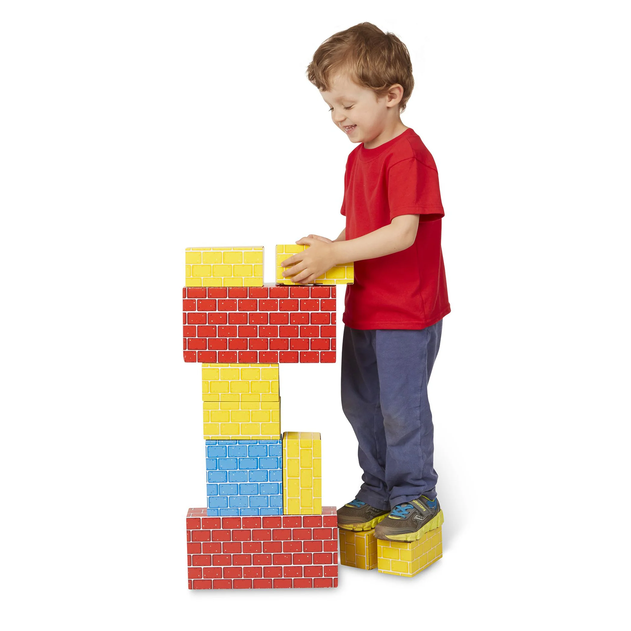 Melissa & Doug Jumbo Cardboard Building Blocks, 24-Piece Colorful Set - Image 4