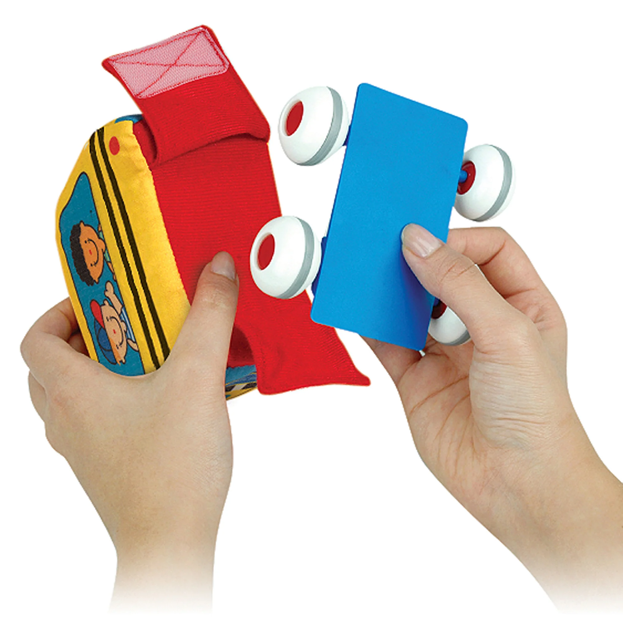 Melissa & Doug K's Kids Pull-Back Vehicle Set – Soft Baby Toy - Image 3