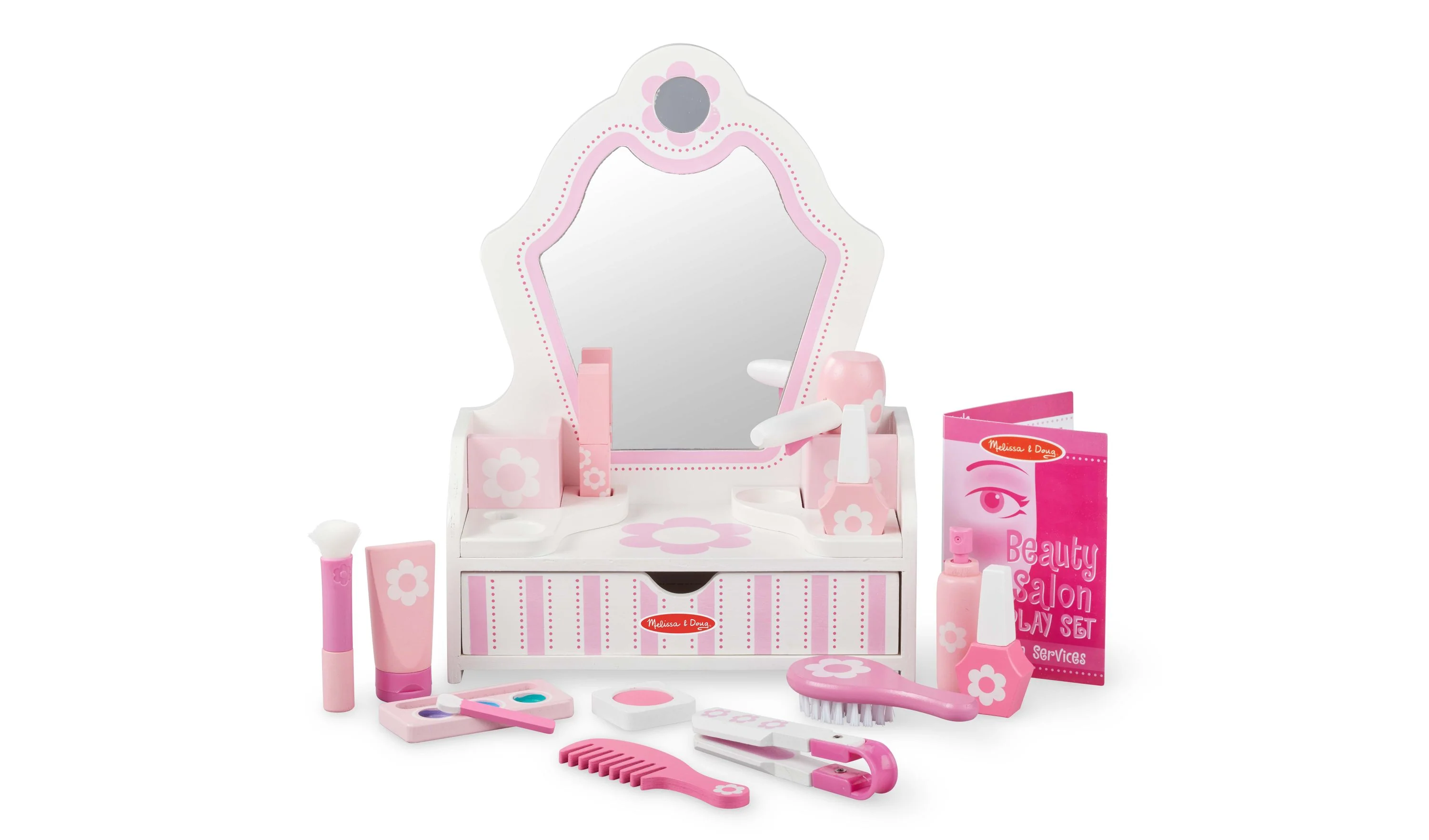 Melissa & Doug Beauty Salon Play Set With Wooden Vanity And Mirror - Image 15