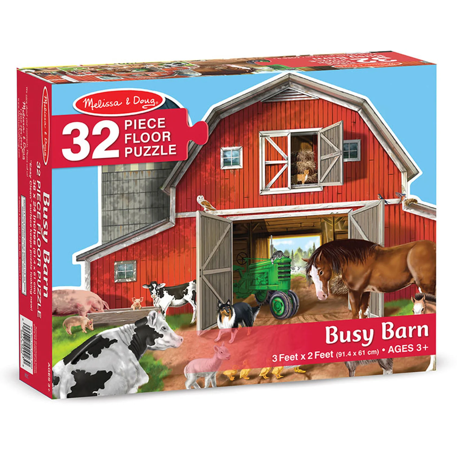 Melissa & Doug Busy Barn Yard Floor Puzzle - 32 pc - Image 2