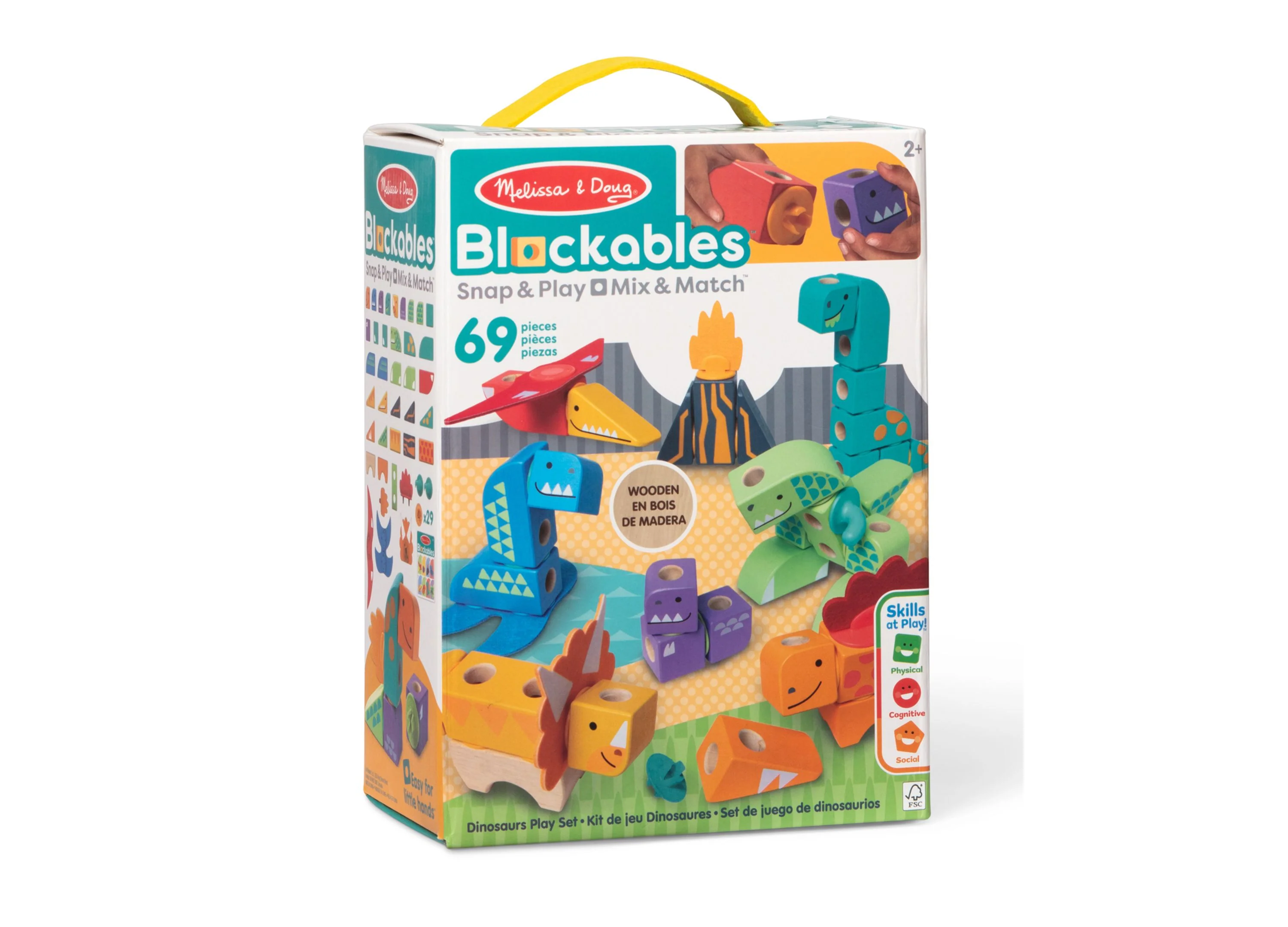 Melissa & Doug Dinosaur Blockables Play Set - 69 Pieces - Image 3