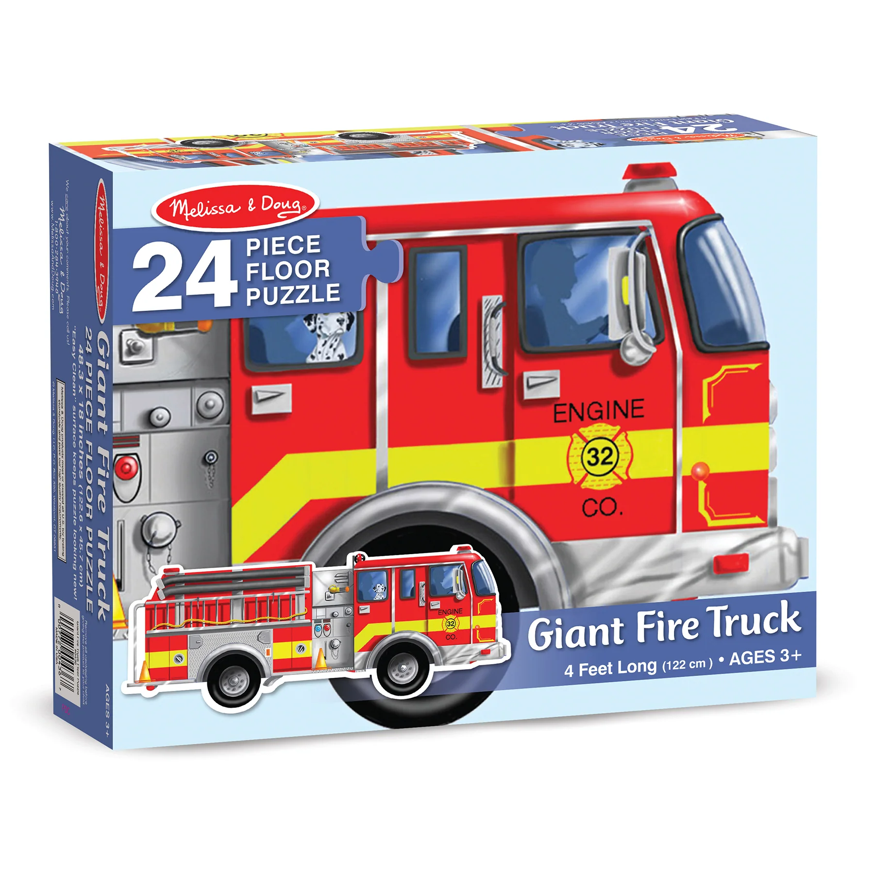 Melissa & Doug Fire Truck 4' Floor Puzzle - 24 Pieces - Image 2