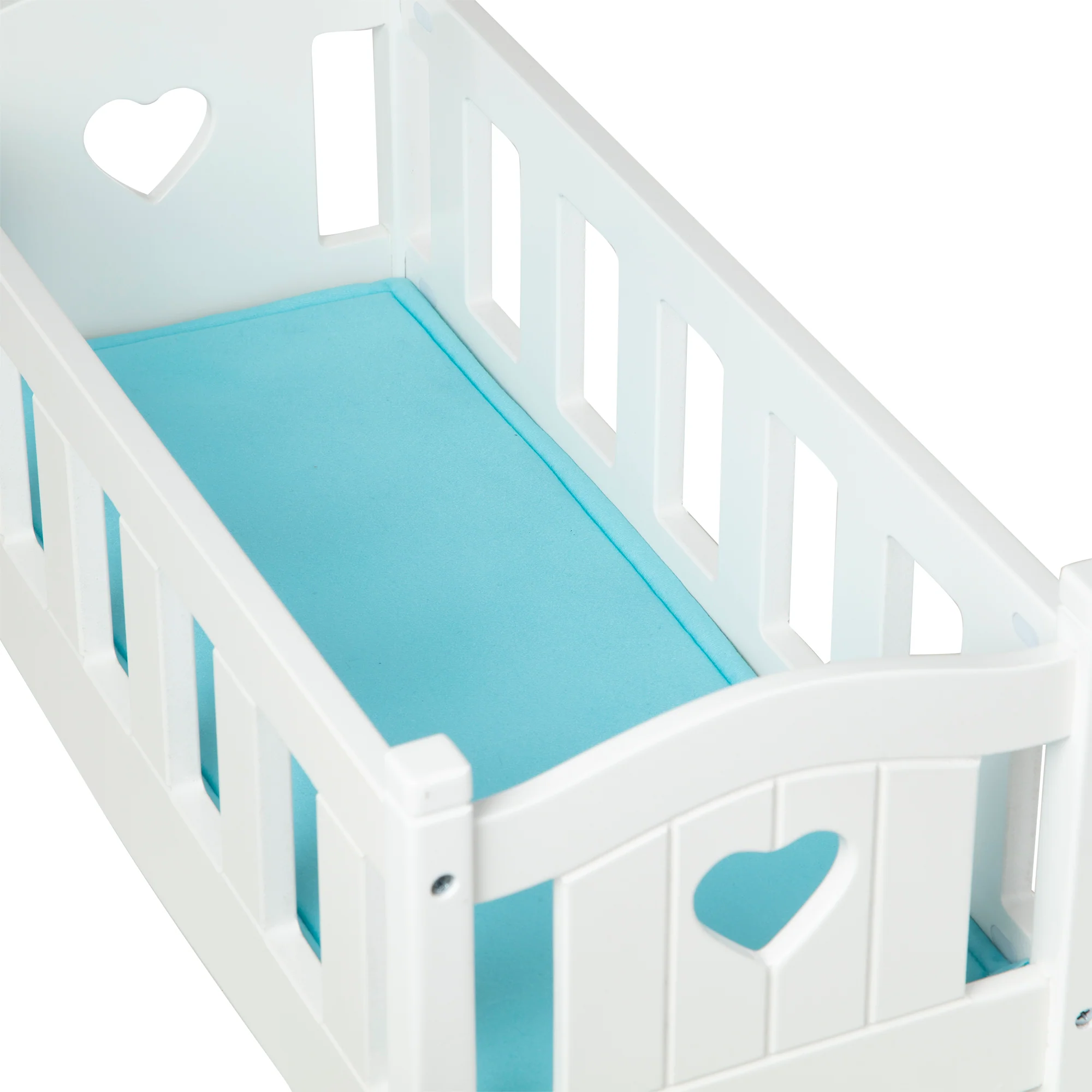 Melissa & Doug Mine to Love Wooden Doll Rocking Cradle - Image 3