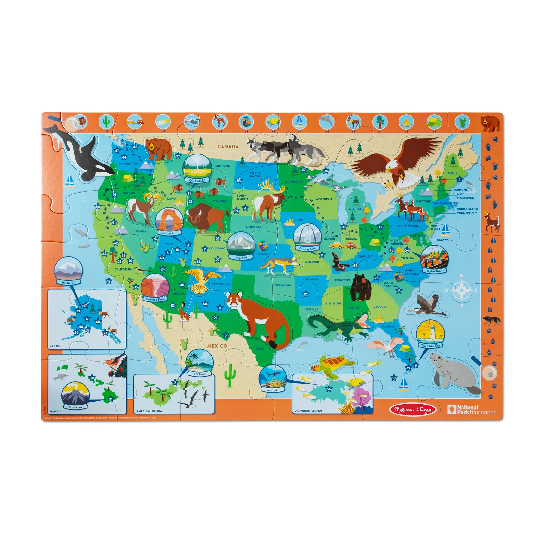 Melleysa & Doug USA National Parks 45 pc Floor Puzzle - Image 2