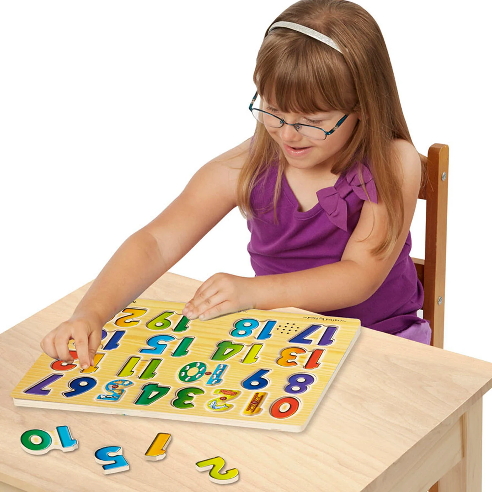 Melissa & Doug Numbers Sound Puzzle - Interactive Counting Toy - 21 Pieces - Image 3