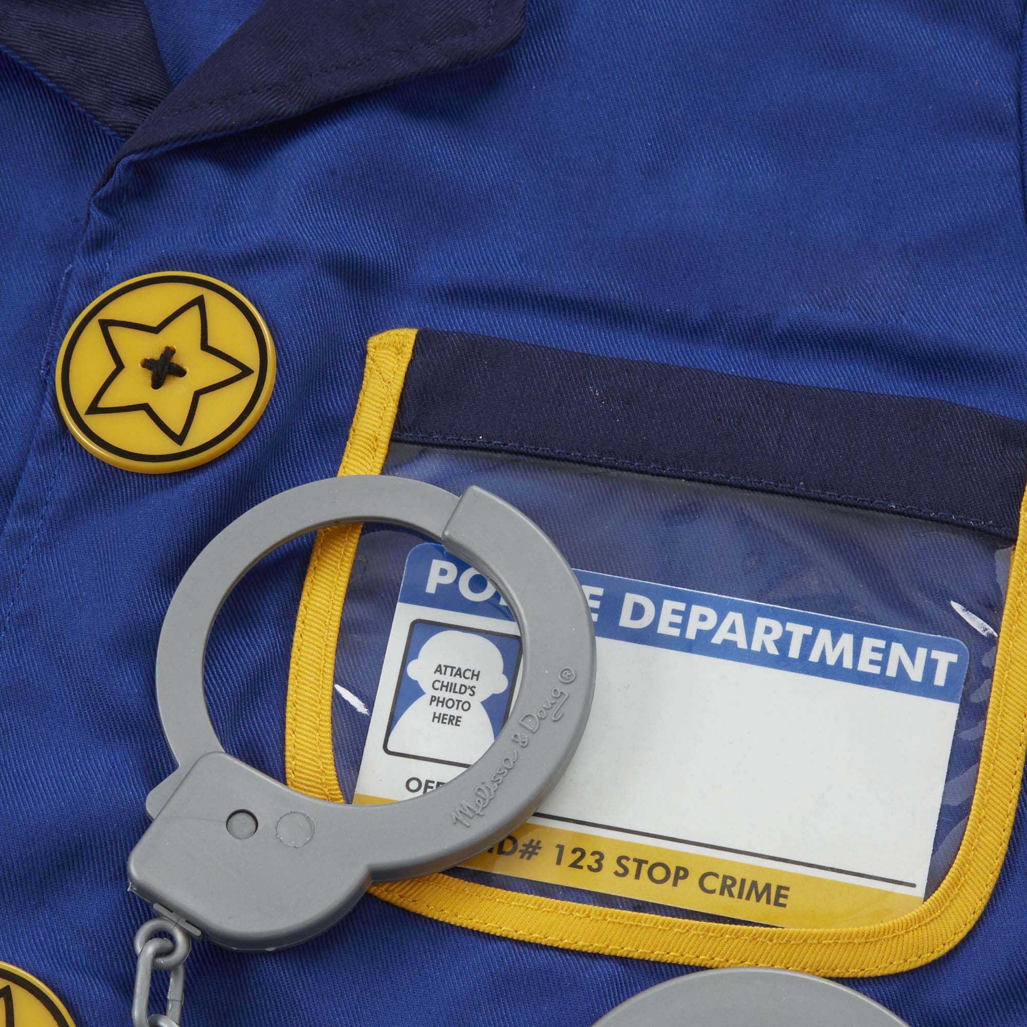 Melissa & Doug Police Officer Role Play Costume Set - Ages 3-6 - Image 3