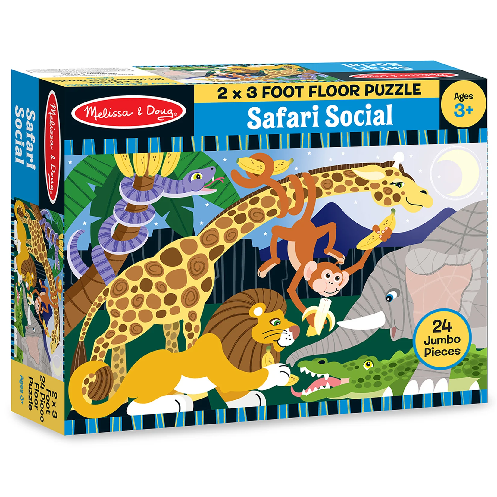 Melissa & Doug Safari Social 24 pc Floor Puzzle - Image 2
