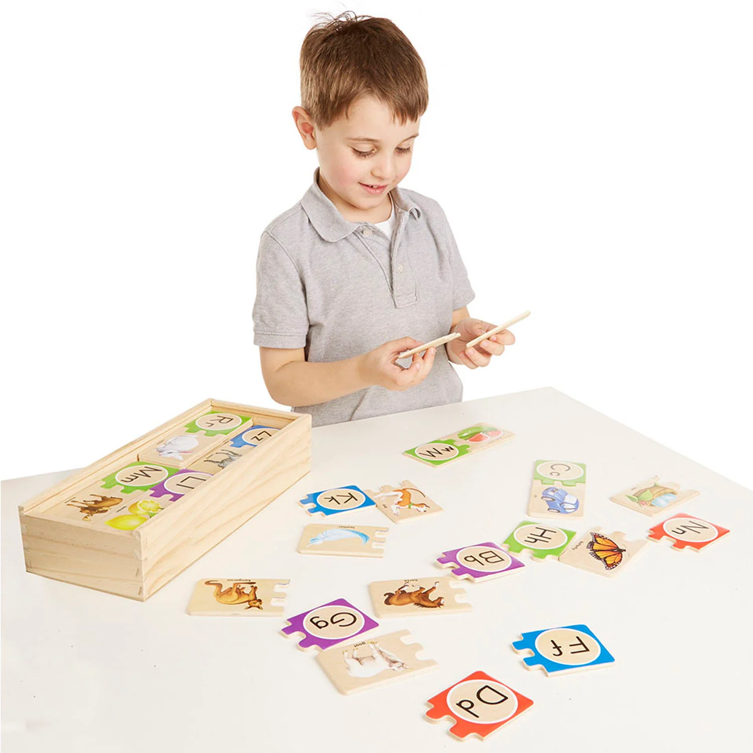 Melissa & Doug Self-Correcting Wooden Number Puzzles - Engaging Counting Game - Image 3