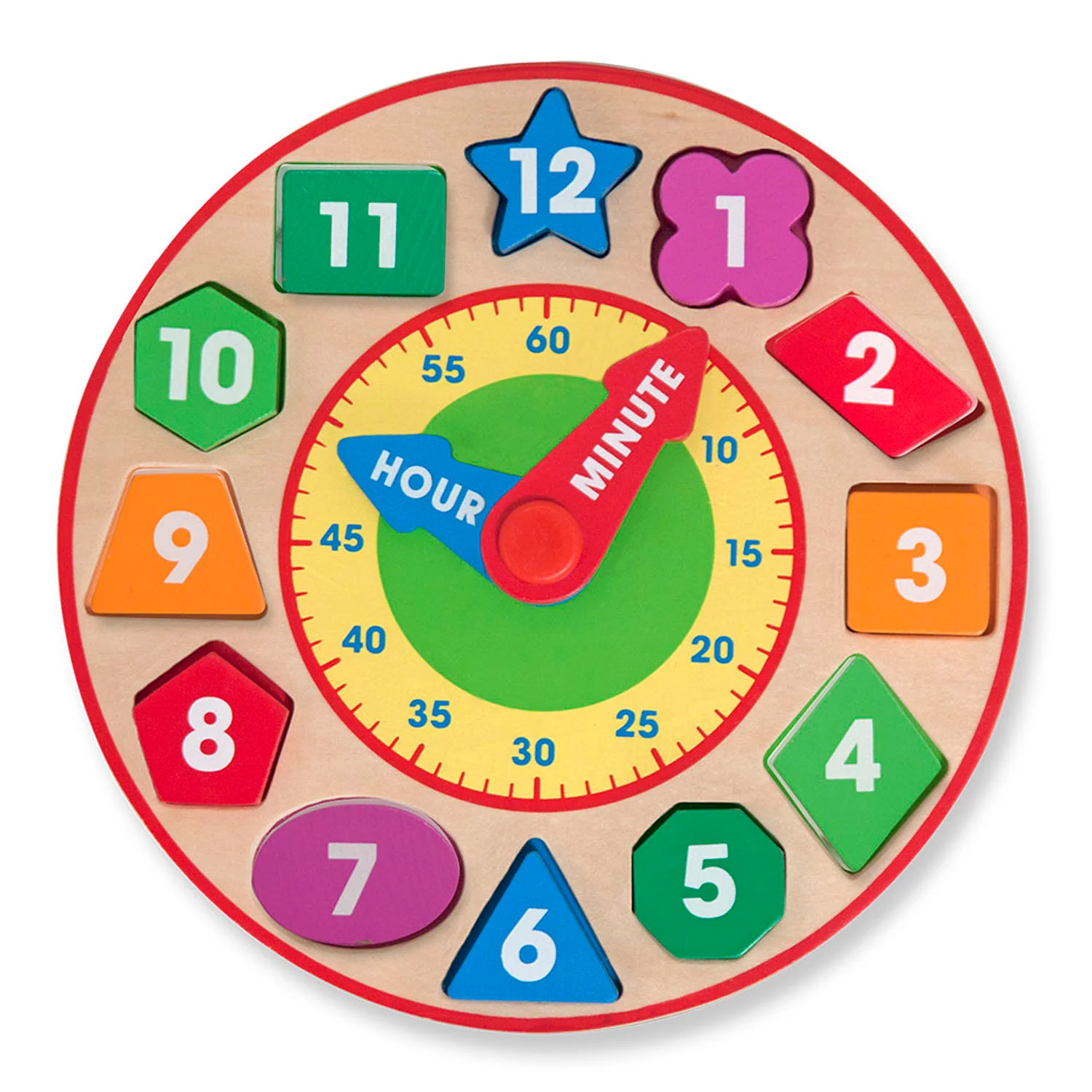 Melissa & Doug Shape Sorting Clock - Interactive Educational Toy - Image 2