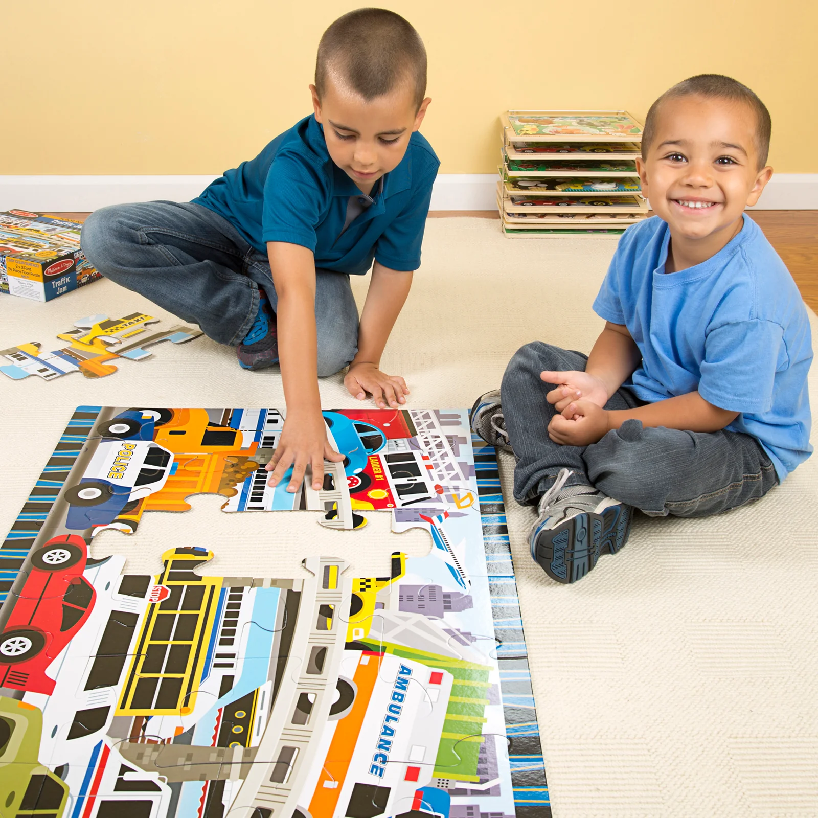 Melissa & Doug Traffic Jam Floor Puzzle - 24 pc - Image 4