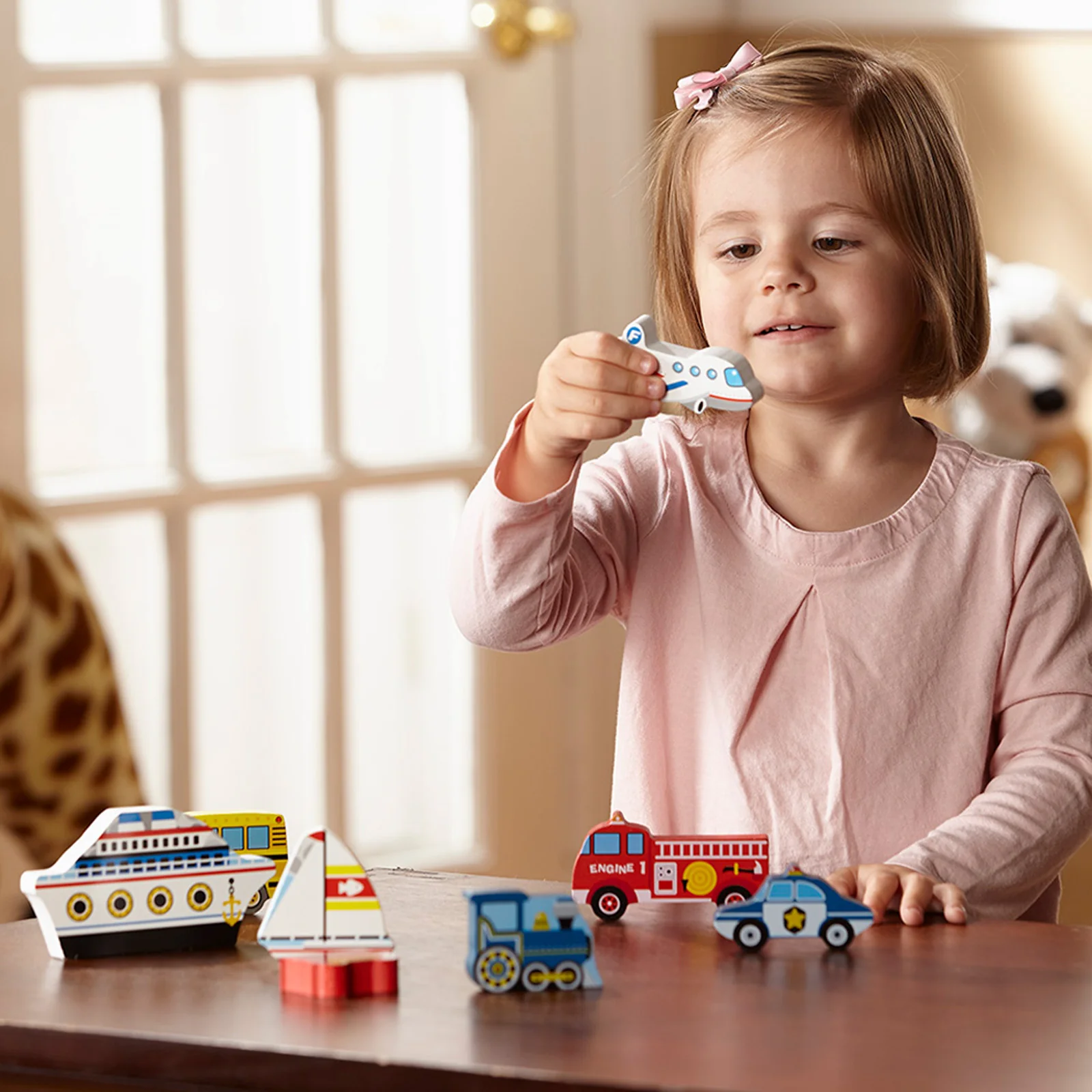 Melissa & Doug Chunky Vehicles Wooden Puzzle - 9 pc - Image 3