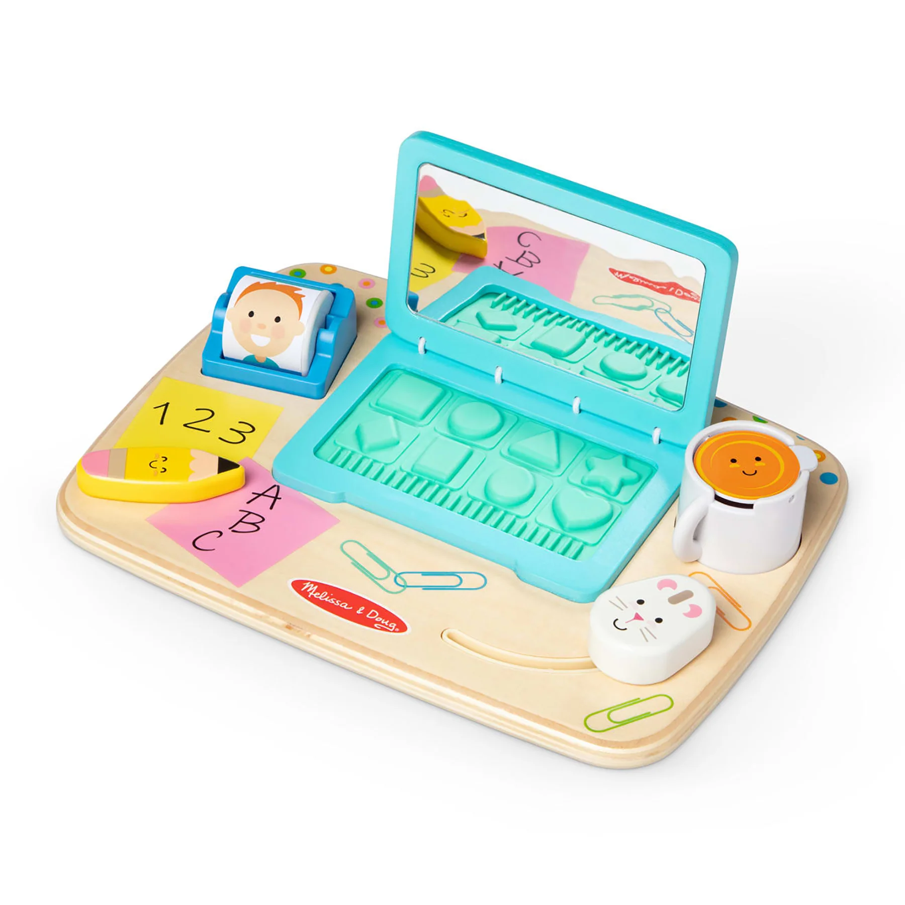 Melissa & Doug Work & Play Desktop Activity Board - Interactive Toddler Toy - Image 2