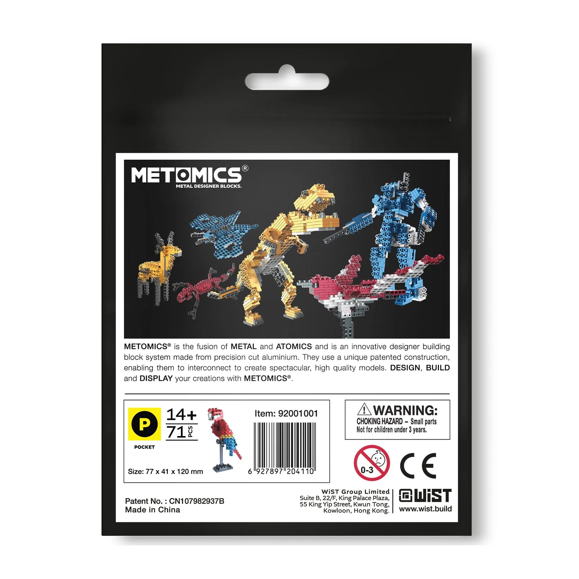 Metomics Wild Animals Collection Scarlet Macaw Parrot Model Kit - Image 2