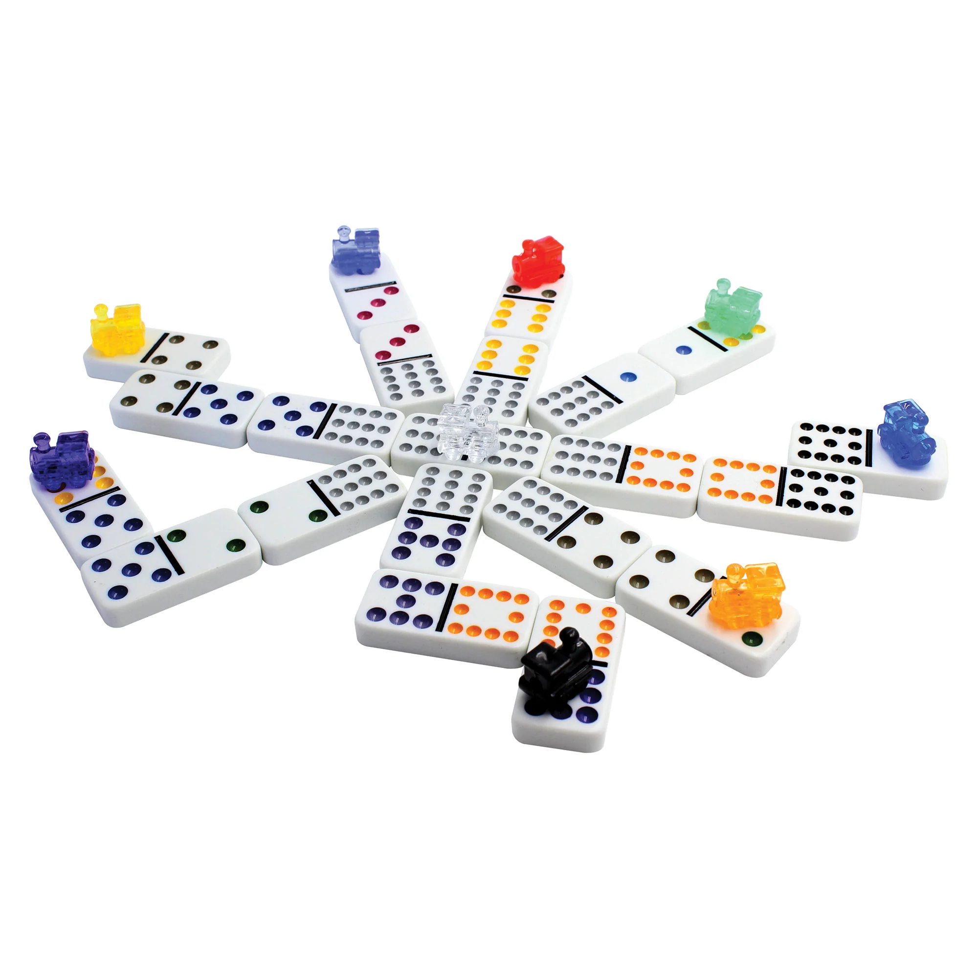 Mexican Train Dominoes with Aluminum Carrying Case - Image 2