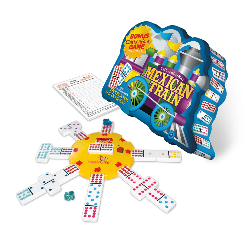 Mexican Train Deluxe Double 12 Domino Set with Electronic Centerpiece - Image 2