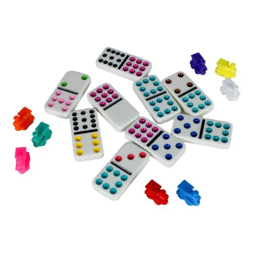 Mexican Train Dominoes Deluxe Set in Tin with Electronic Sounder - Image 8